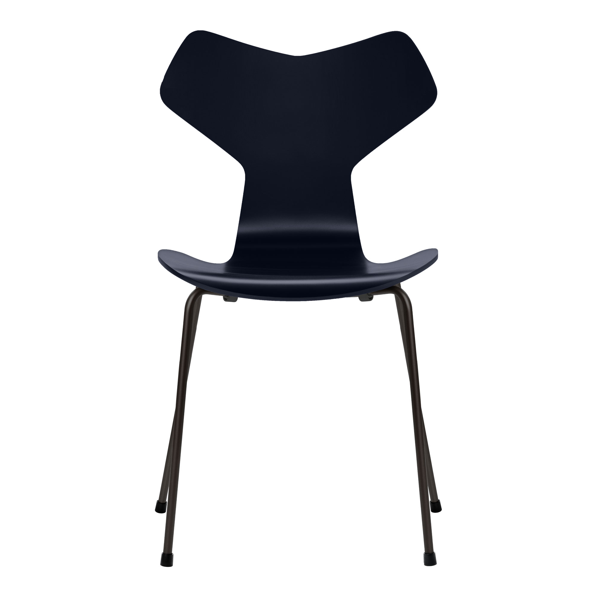 Fritz Hansen - Grand Prix 3130 Midnight Blue Lackad/Black - Matstolar - designer_arne_jacobsen - Blå - Metall/Trä