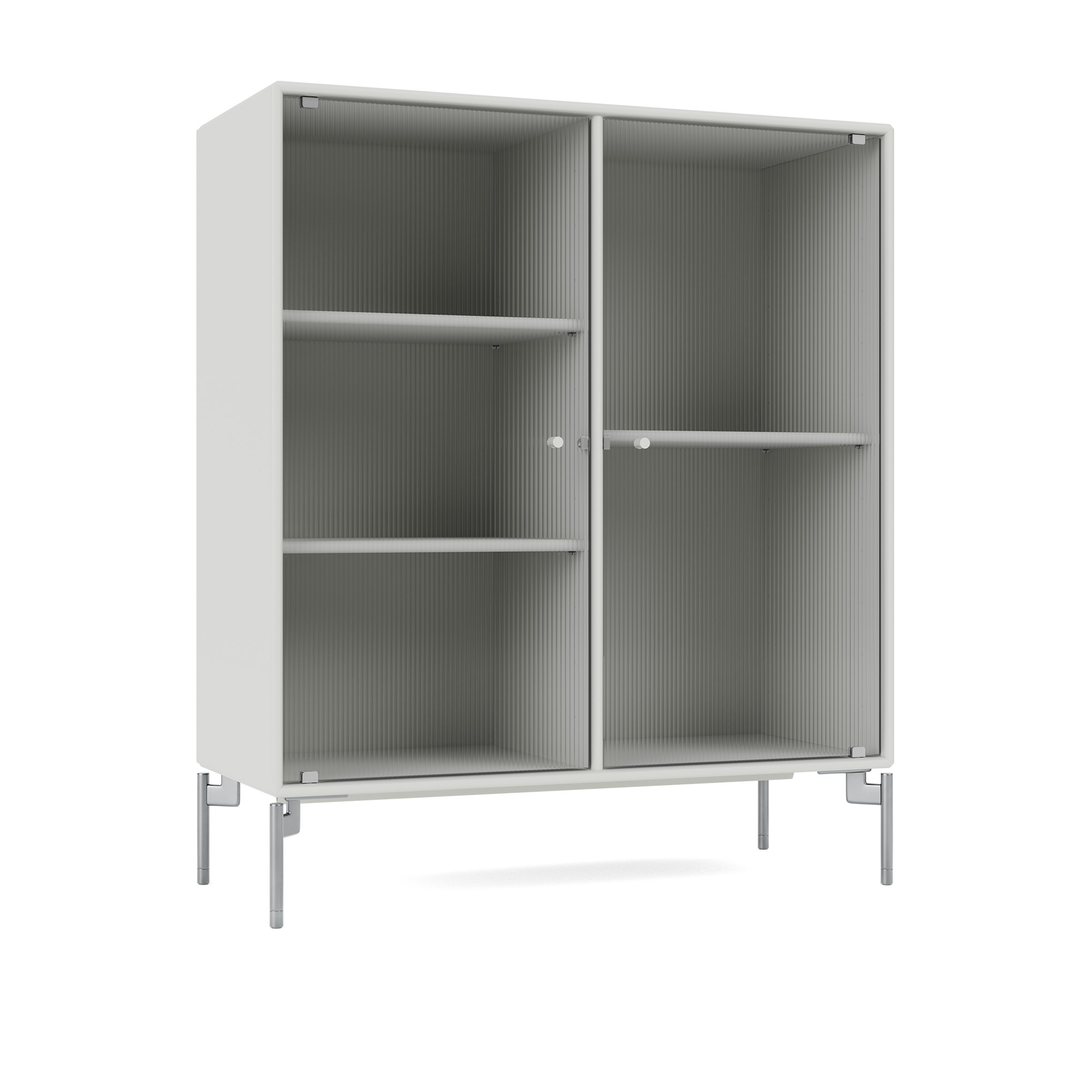 montana - ripple ii – vitrine cabinet 09-nordic matt chrome - skåp och vitrinskåp - peter j. lassen - vit - trä