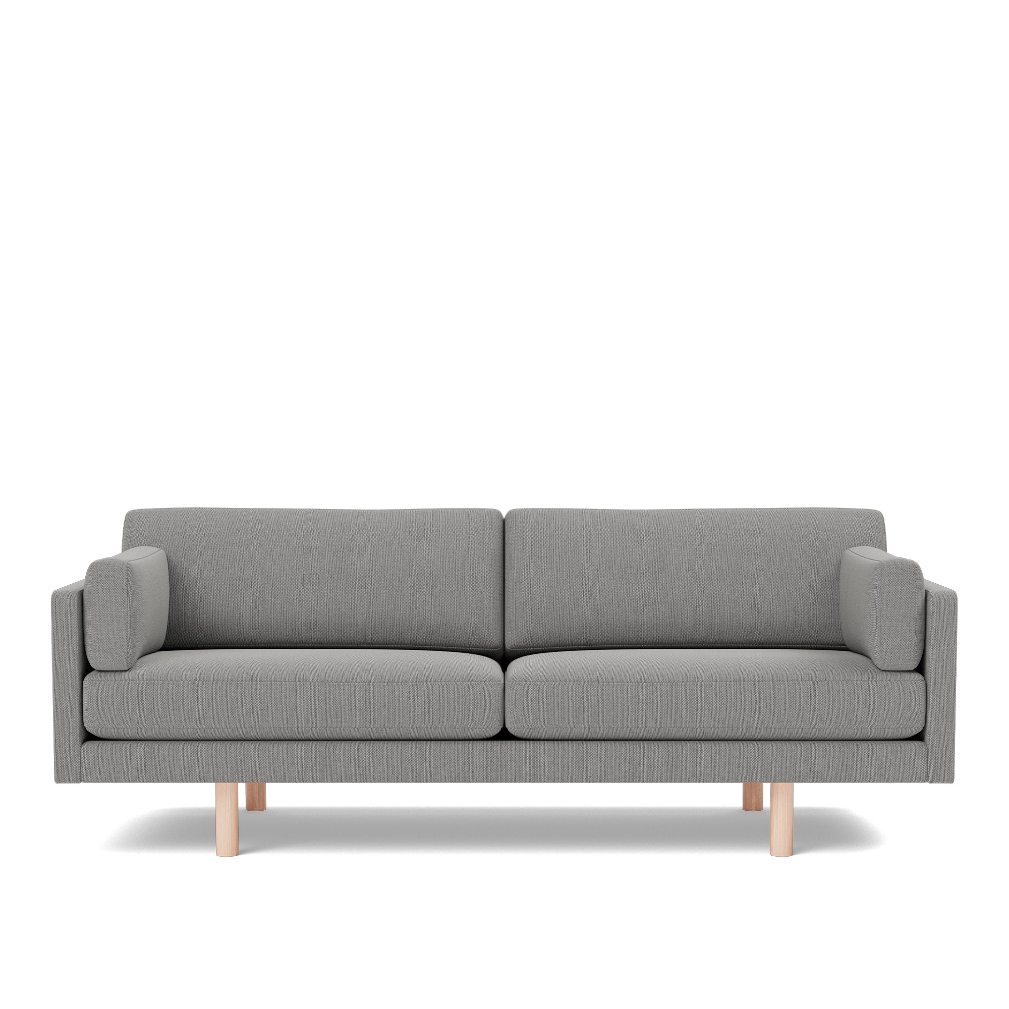 Fredericia Furniture - EJ220 Sofa - 3 seater - 212 cm - 2 cushions - Re-Wool 128 - Down wrap - without buttons - Oak soap treated - Soffor - Erik Jørgensen