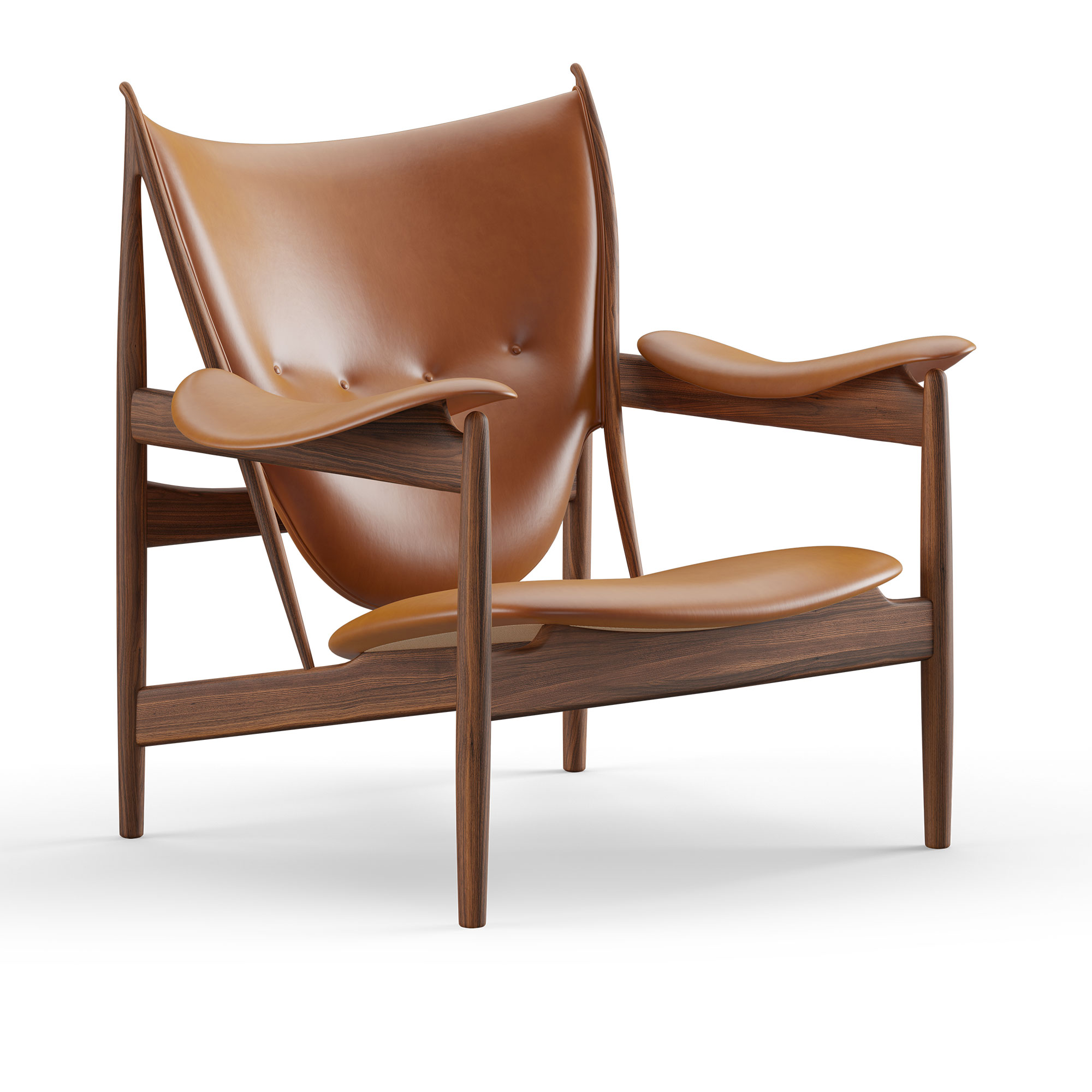 House of Finn Juhl - Chieftain Chair, Walnut, Leather Group 2, Nevada NV2488S Cognac - Fåtöljer - Finn Juhl - Brun - Läder/Trä | Möbler - Fåtöljer Och Puffar - Fåtöljer | Möbelexperten