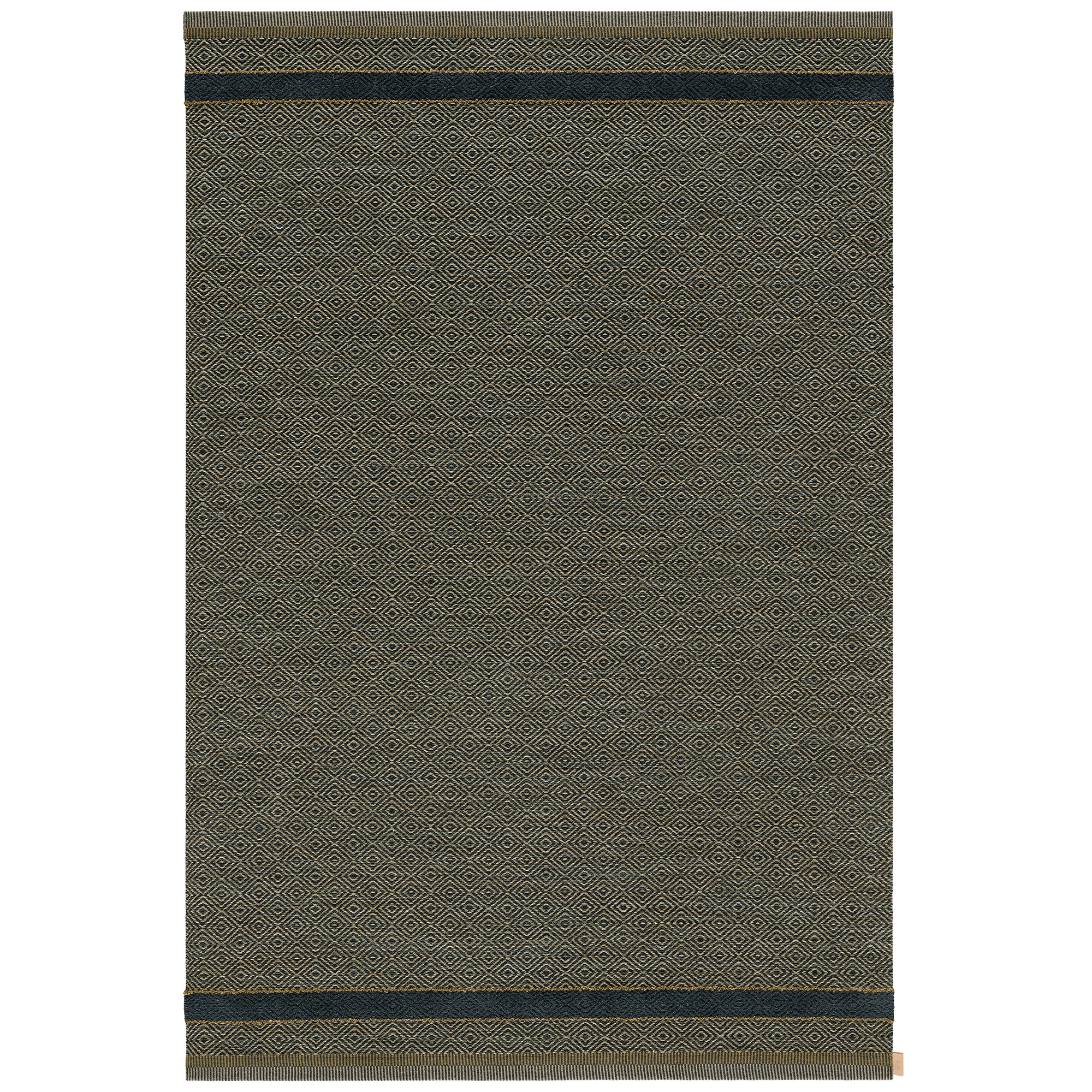 kasthall - goose eye anniversary blue amber 195 x 300 cm - ullmattor