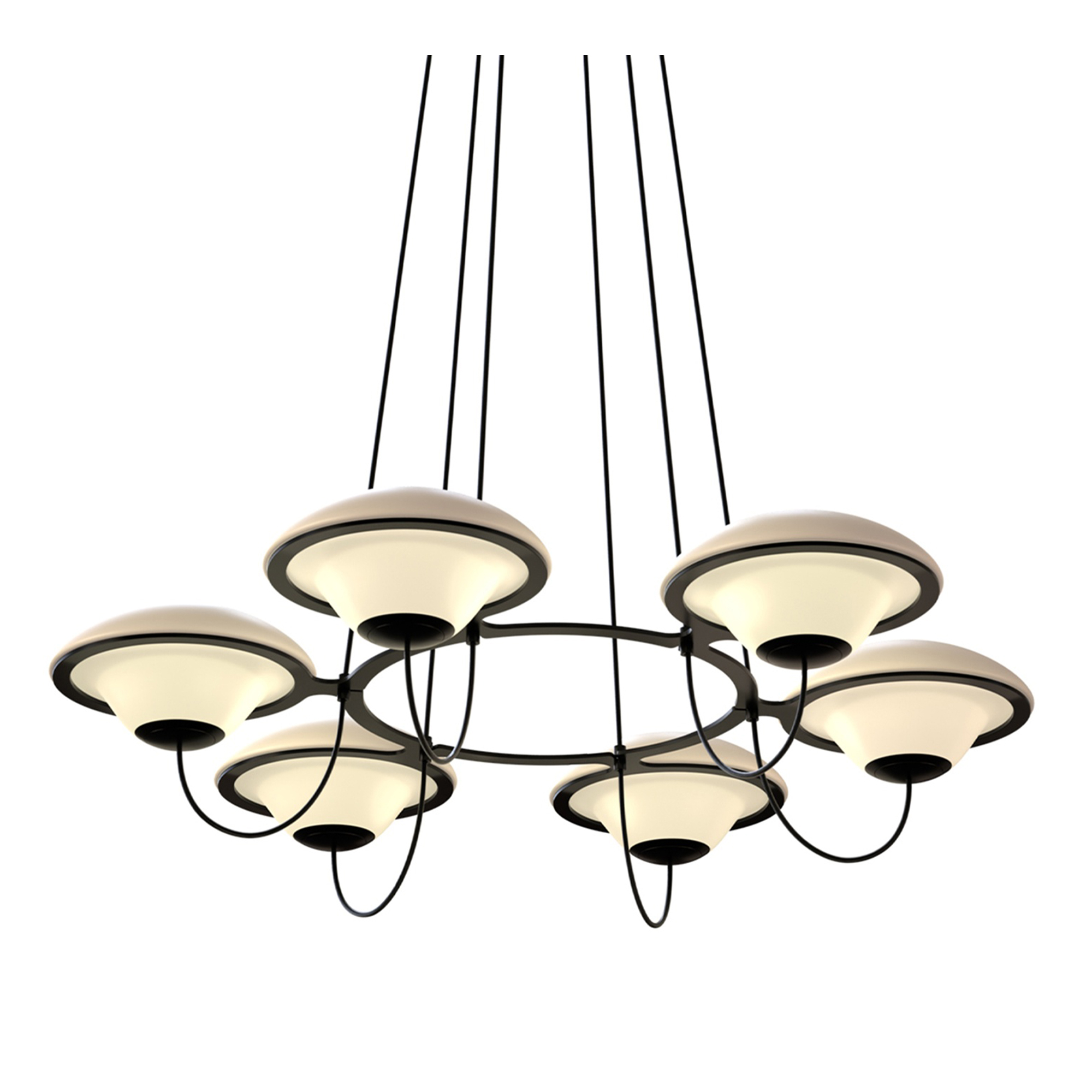 DCWéditions - In The Air 6 Pendant lamp Ø106 cm H15 cm – Black - Pendellampor - Douglas Mont - Svart | Belysning - Taklampor - Pendellampor | Möbelexperten