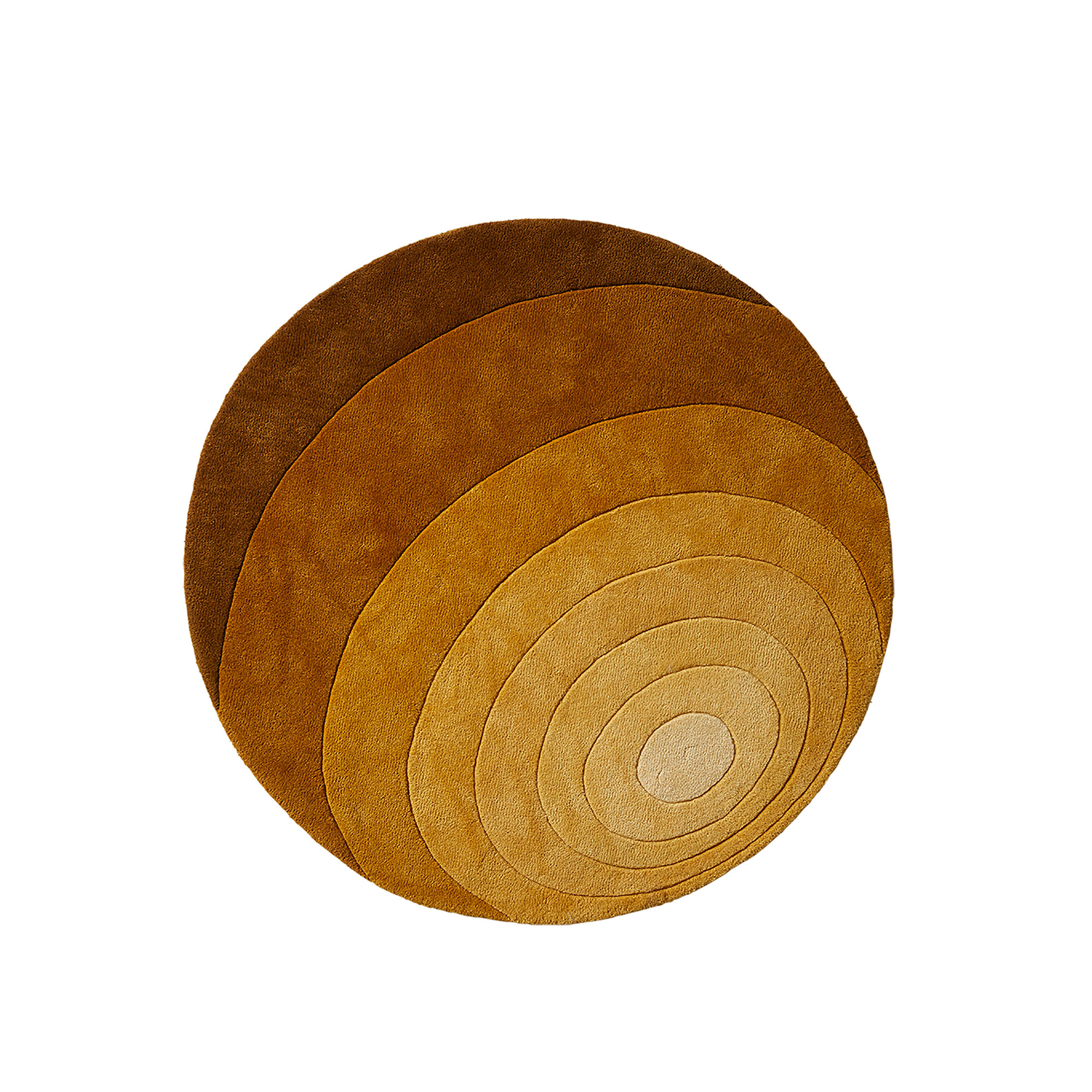 Luna gulvteppe Ø120 cm Dark yellow