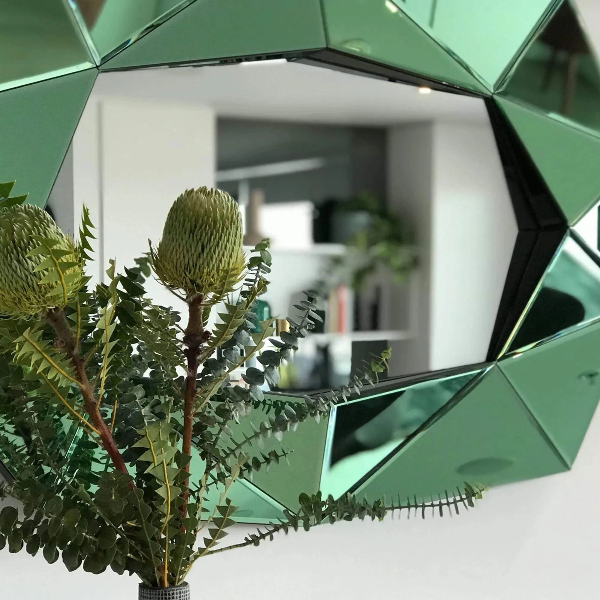 Diamond Large Mirror - Emerald