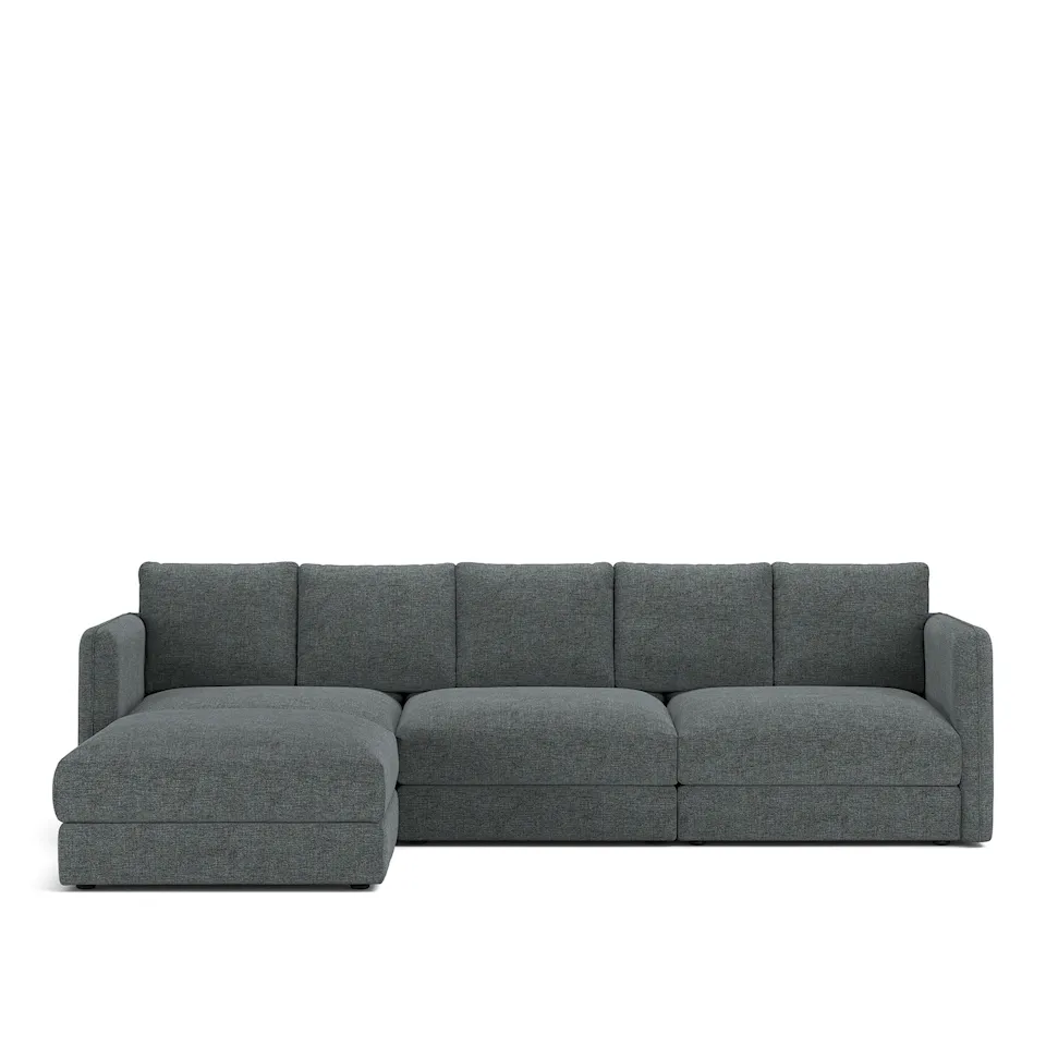 Pavarotti 3-Seater + Footstool, Fixed Cover, Cushion Variant 02, Sienna 03
