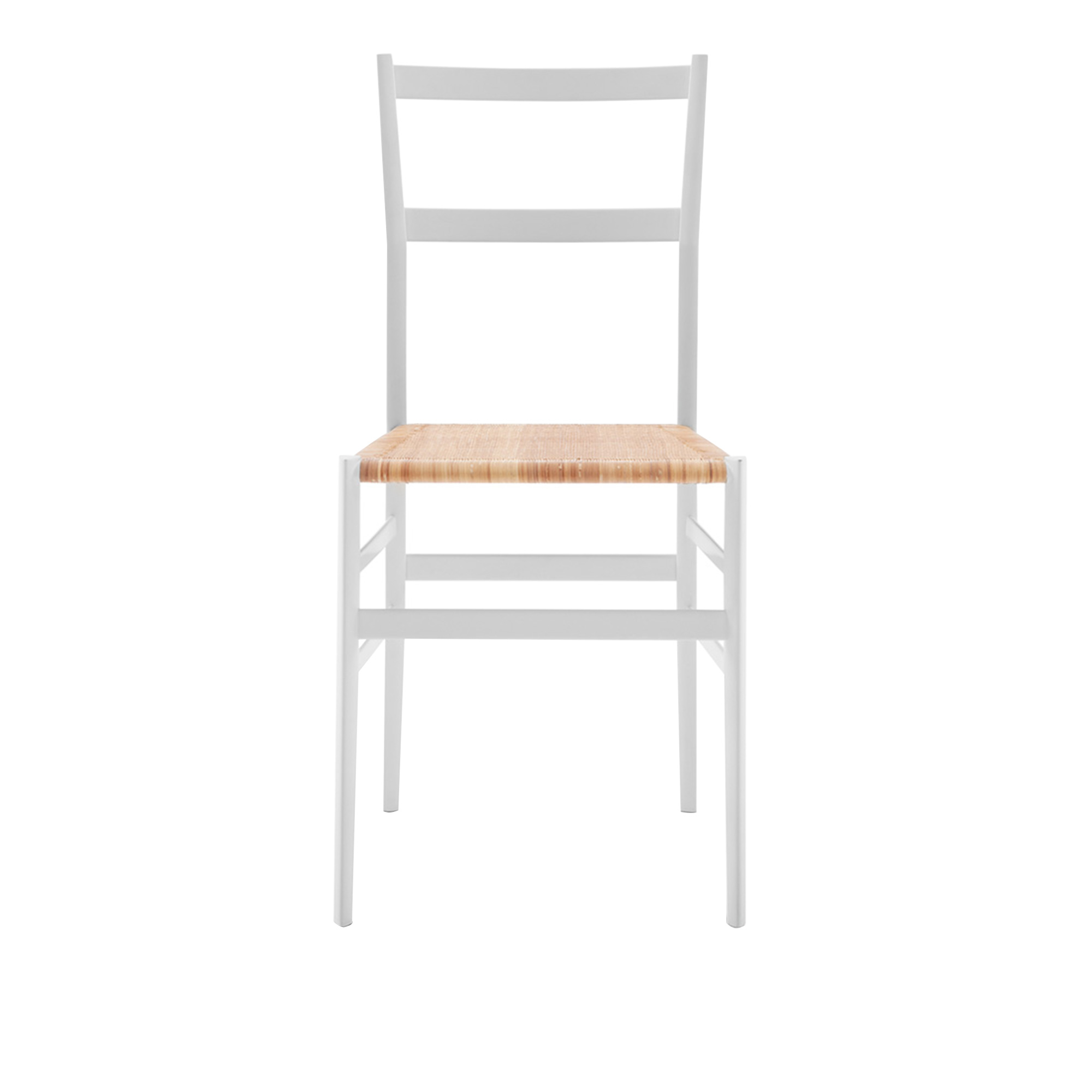 Cassina - 699 Superleggera - India Cane, Vitlackad ask - Spisestoler - Gio Ponti - Hvit - Tre
