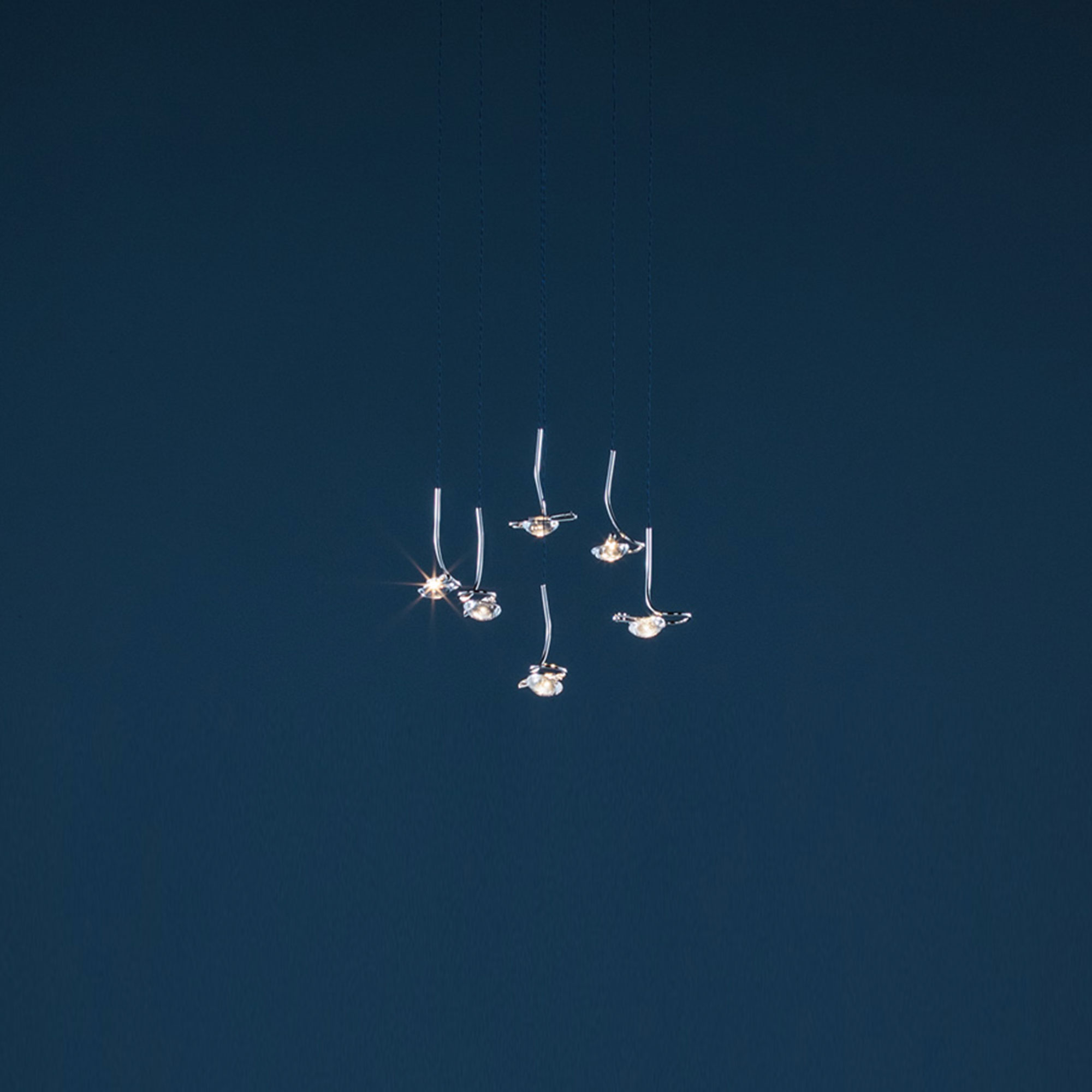 Catellani & Smith - Jackie O Chandelier, 12 LED - Takkronor - Enzo Catellani - Silver