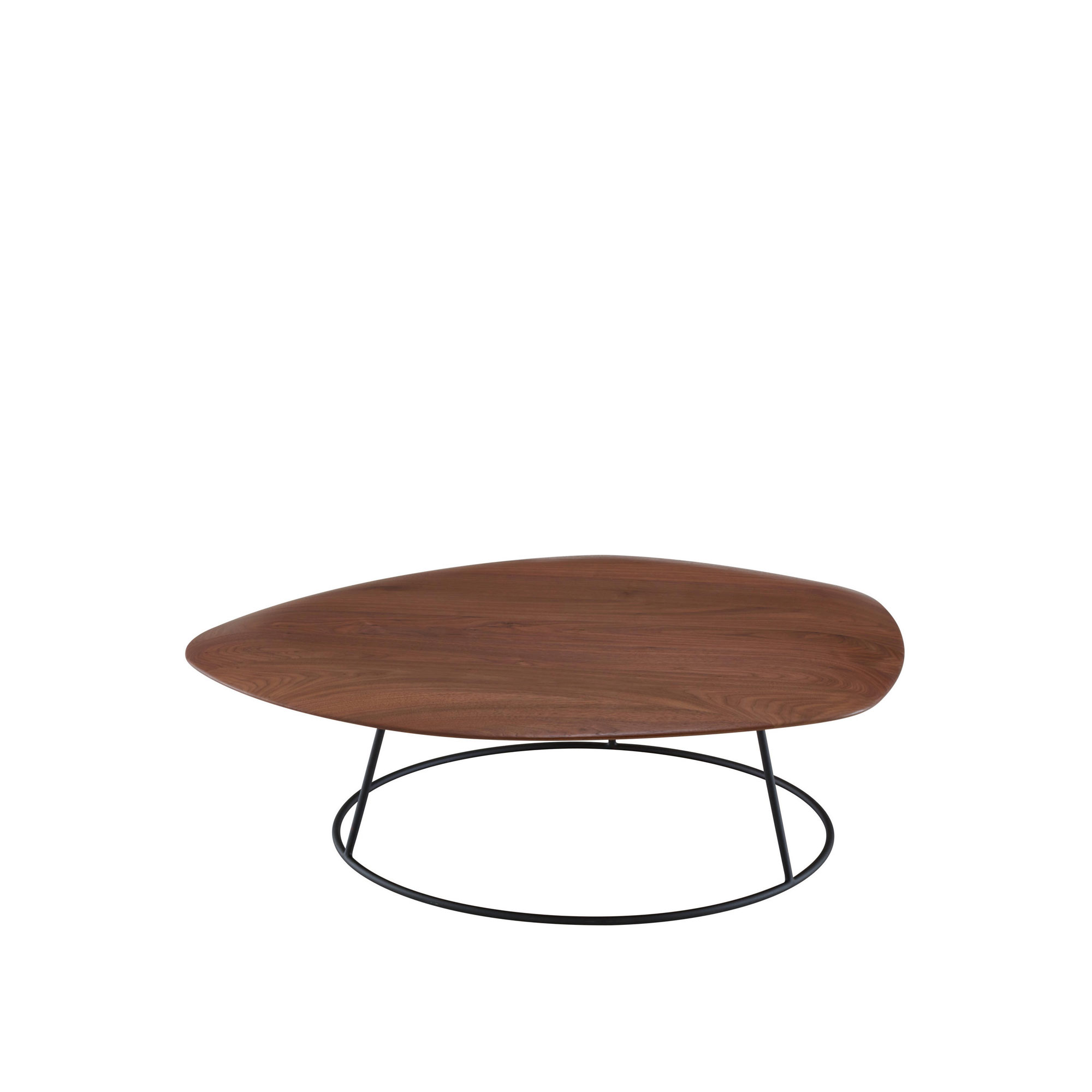 Ligne Roset - Pebble Low Table Small, Convex Top - Soffbord - Air Division - Transparent - Metall/Trä
