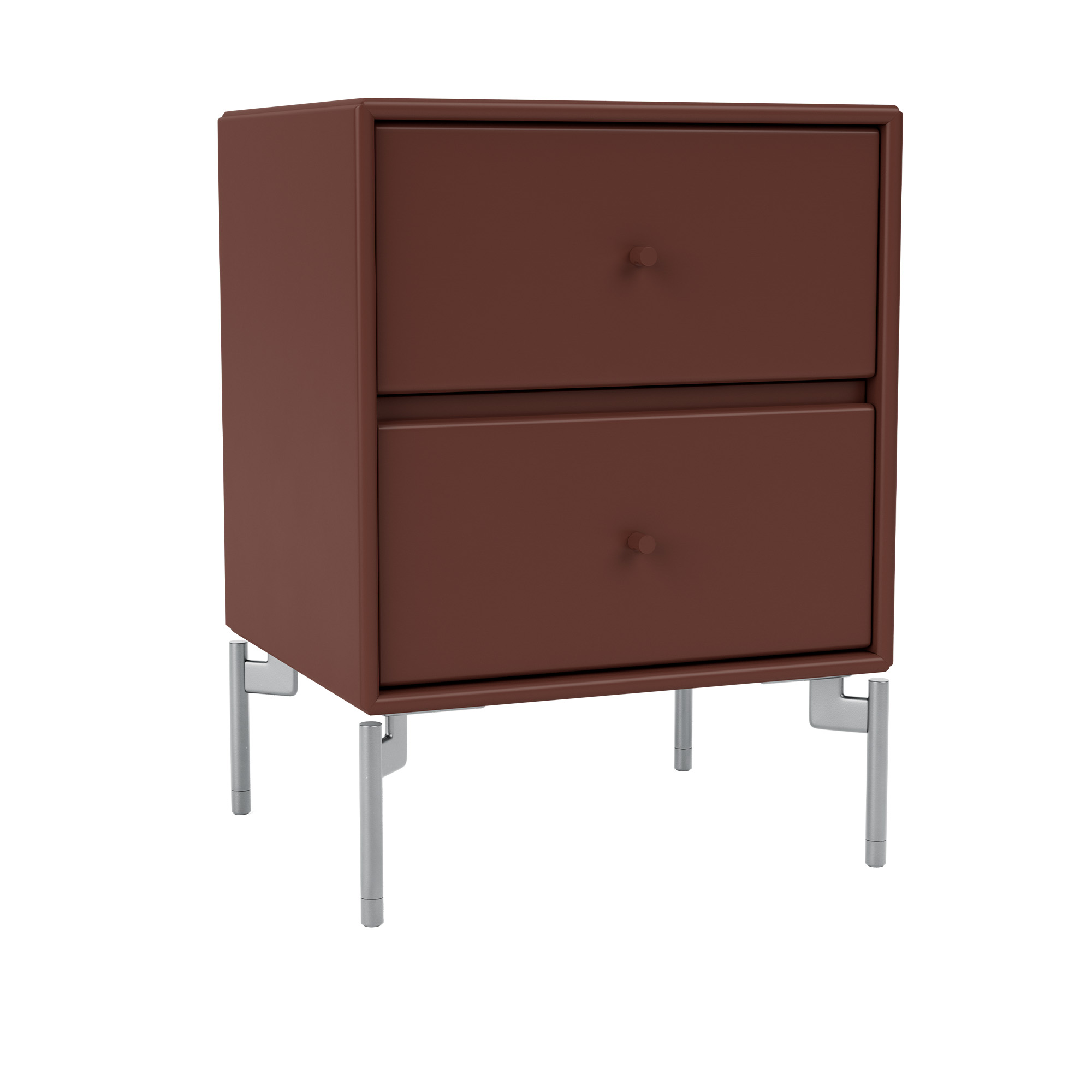 Montana - Drift Drawer Module 155-Masala Matt Chrome - Sängbord - Peter J. Lassen - Brun - Trä | Möbler - Bord - Sängbord | Möbelexperten