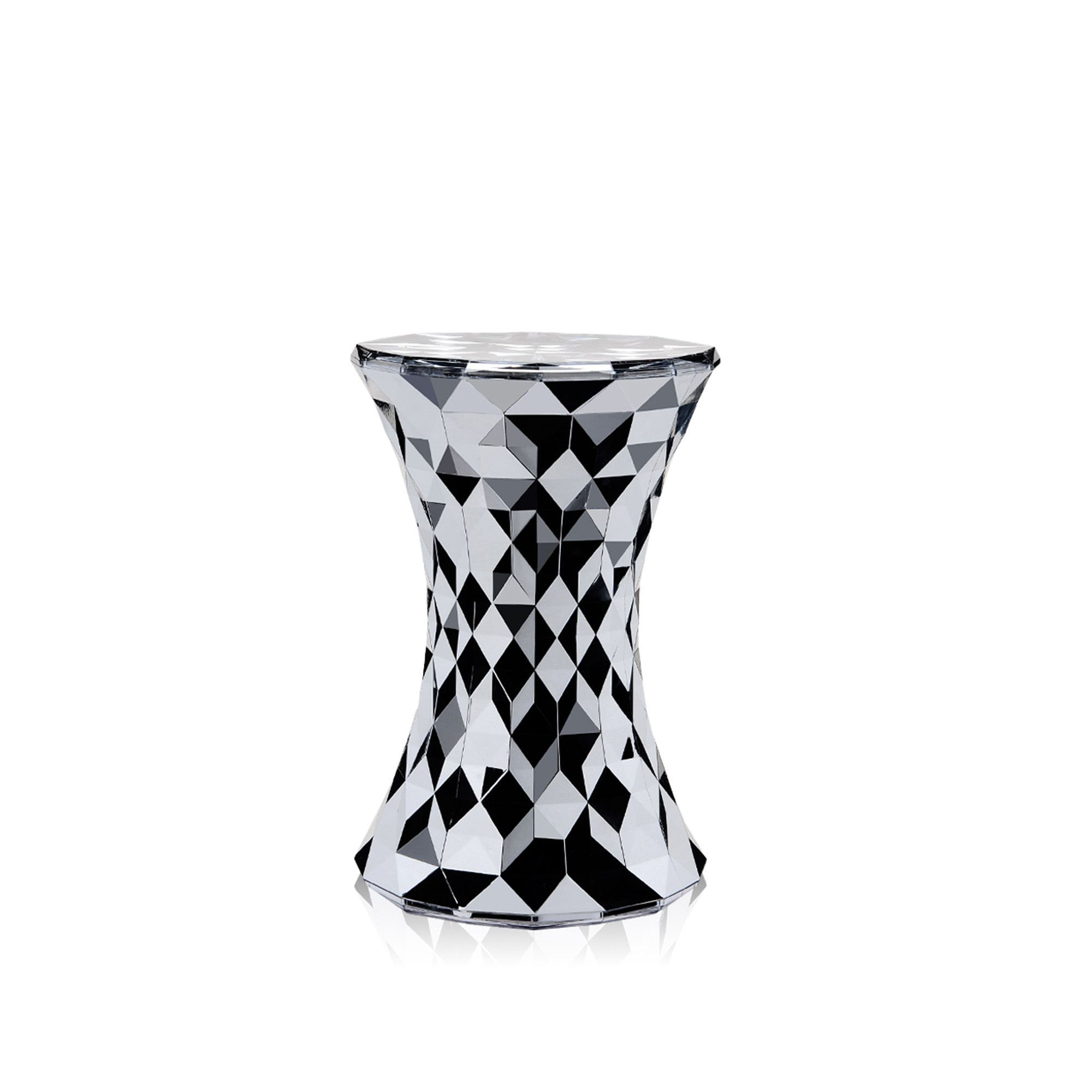 Kartell - Stone Stool, Metallic Chrome - Sittpallar - Marcel Wanders - Silver - Plast