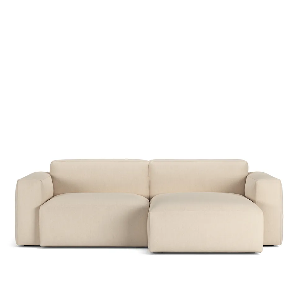 Brick 2-Seater Chaise Lounge Right Shadow Nature Removable Upholstery