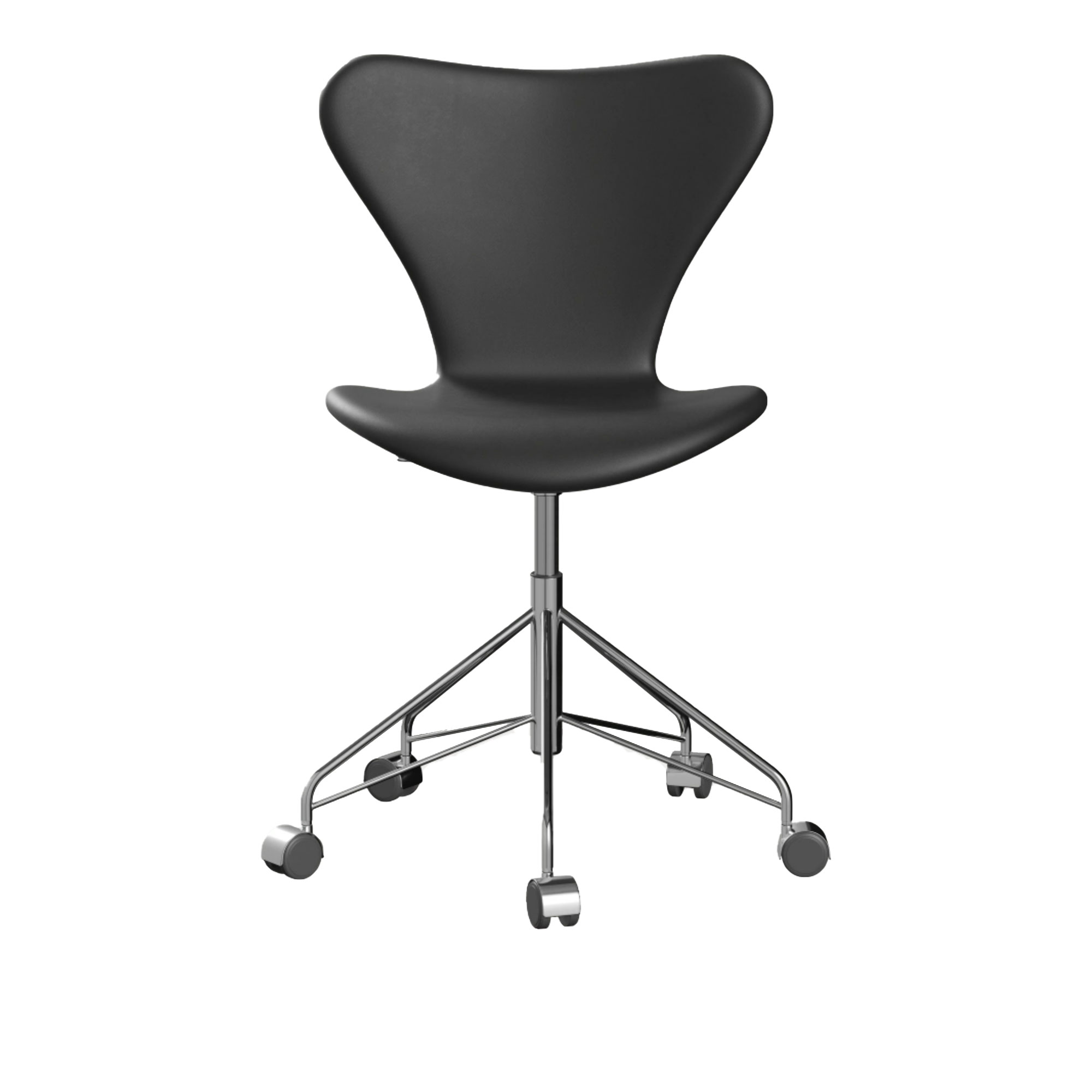 Fritz Hansen - 3117 Sjuan, Fully Upholstered, Base Chromed - Skrivbordsstolar - designer_arne_jacobsen