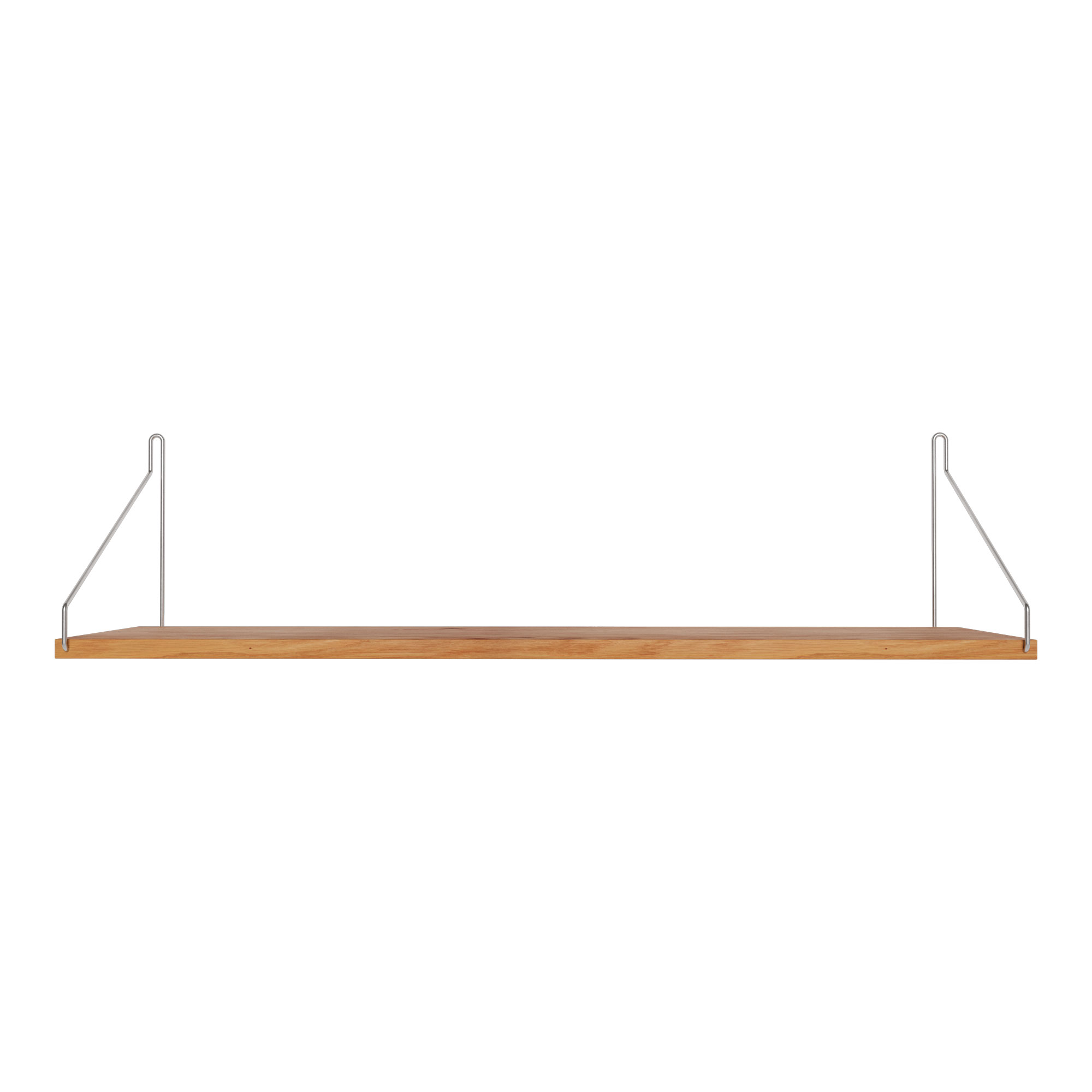 Frama - Single Shelf vägghylla Natural Oak / Stainless Steel D20 W80 - Kim Richardt - Beige - Trä |  | Möbelexperten