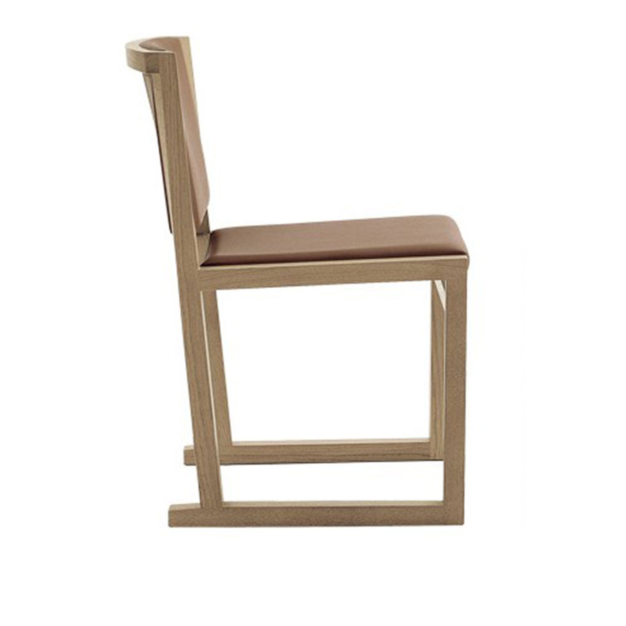 Maxalto - Musa Chair, Grey Oak, Leather Cat. Alfa, Alfa 331 - Matstolar - Antonio Citterio - Svart - Läder/Trä