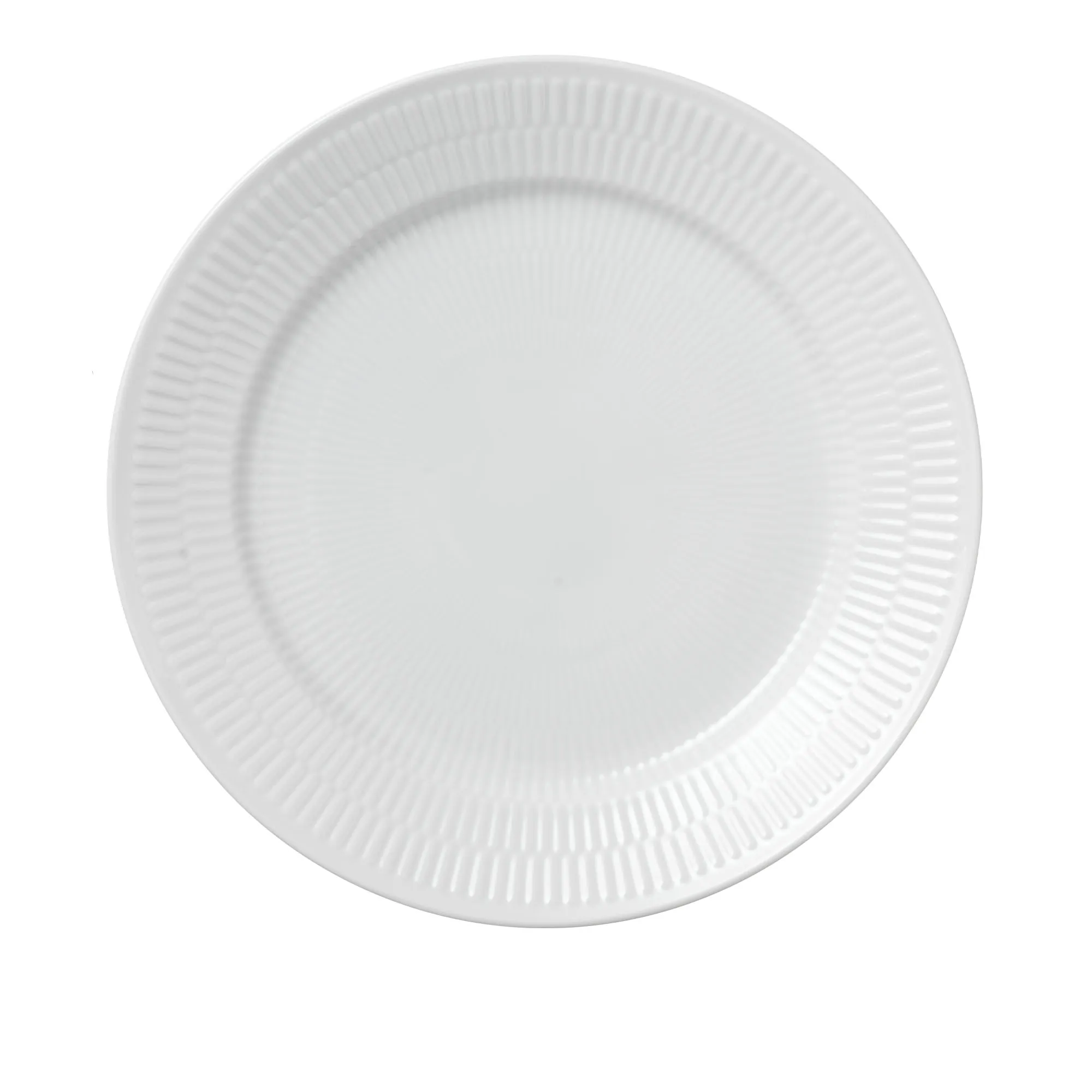 White Fluted Tallrik 27 cm
