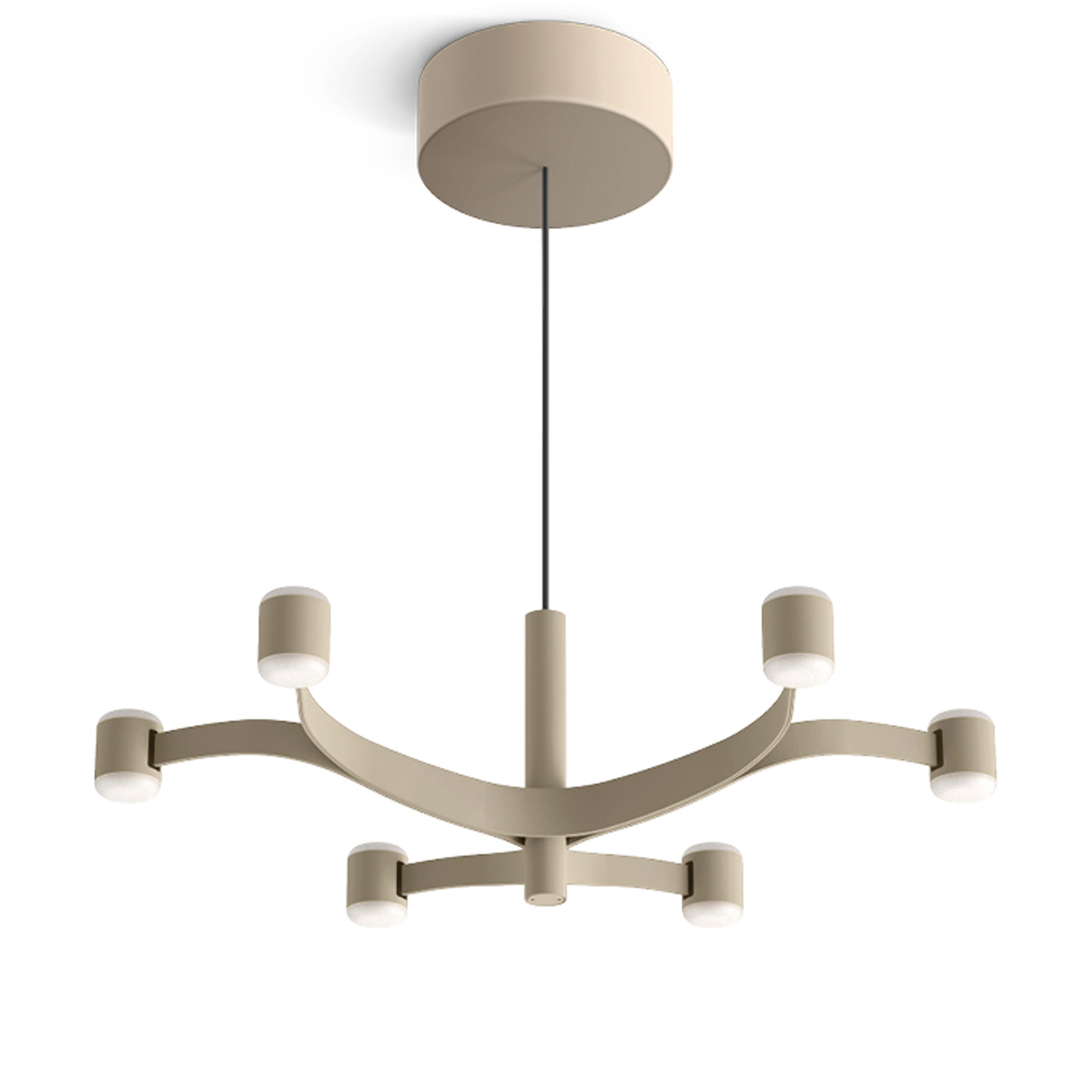 Stilnovo - Fronda 6 Phase-Cut takkrona textured mushroom - Takkronor - Pio & Tito Toso - Beige