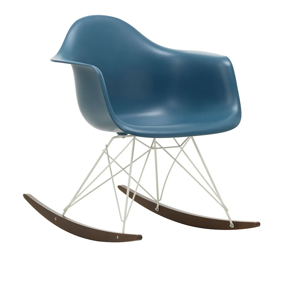 Eames RE Plastic Armchair RAR gungstol White/Dark Maple