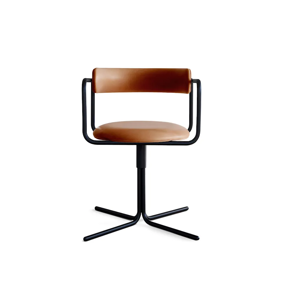 FF Chair Swivel Rounded Black Legs
