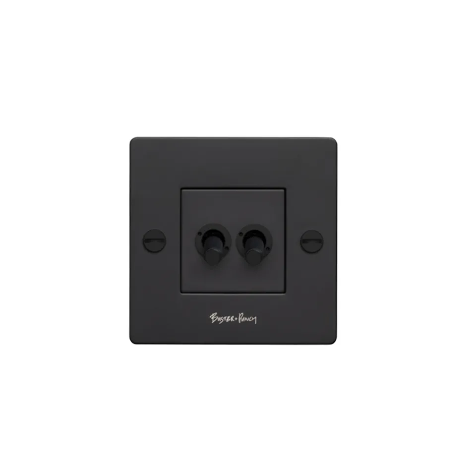EU 1G Double Toggle Switch With Logo