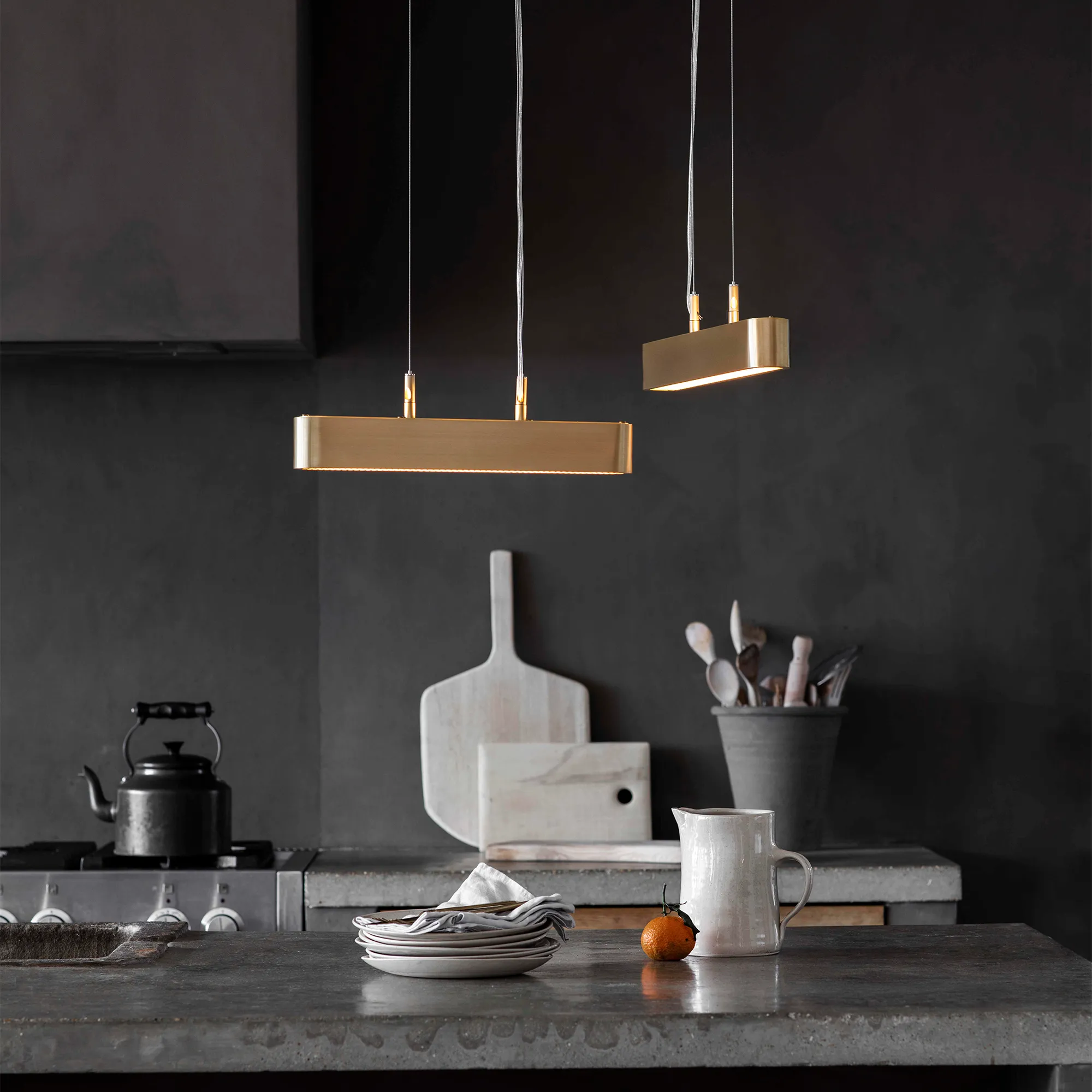 Colt Single Pendant Brushed Brass