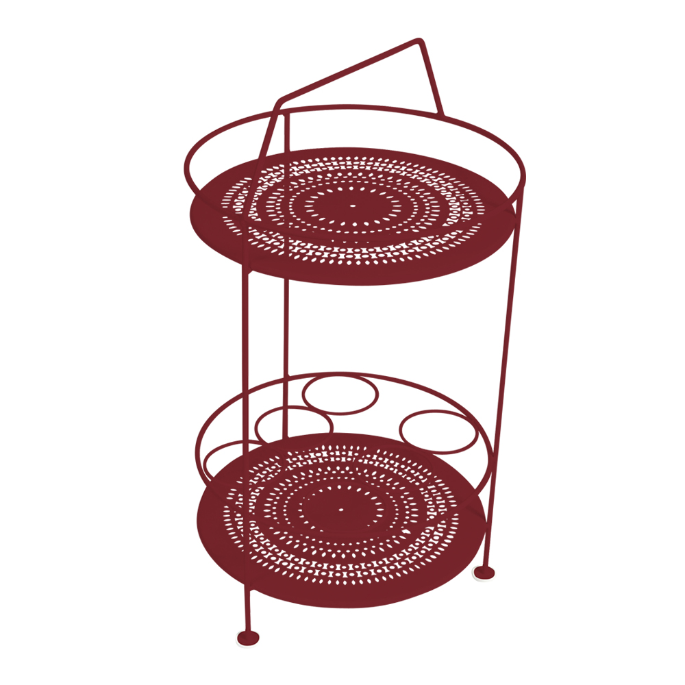 Fermob - Montmartre Portable Bar Chili 43 - Småbord & Sidobord utomhus - Röd - Metall