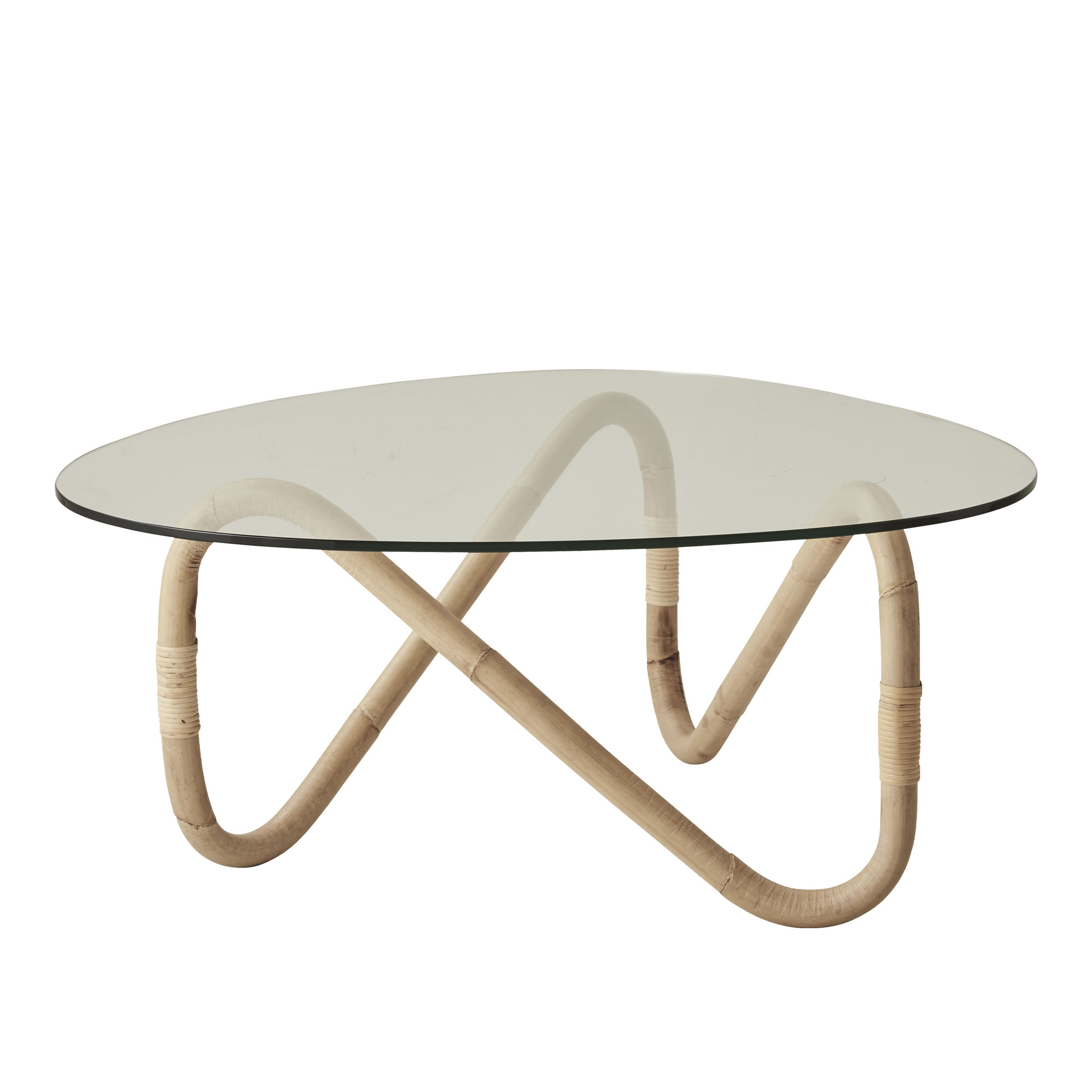 Cane-Line - Wave Soffbord - Soffbord utomhus - Beige - Glas/Metall | Utemöbler - Utebord - Soffbord Utomhus | Möbelexperten