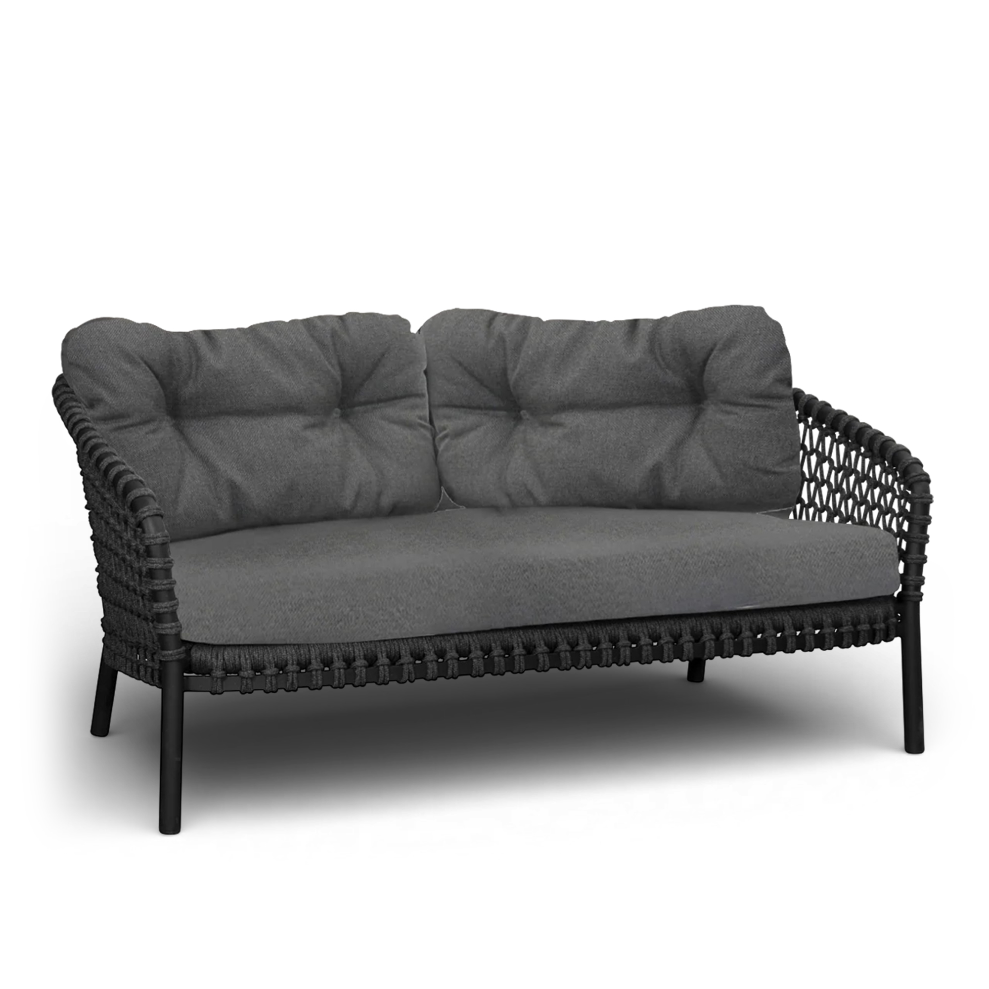 Cane-Line - Ocean Large 2-Sitssoffa - Dark Grey, Cane-line Soft Rope - Soffor utomhus | Utemöbler - Loungemöbler - Soffor Utomhus | Möbelexperten