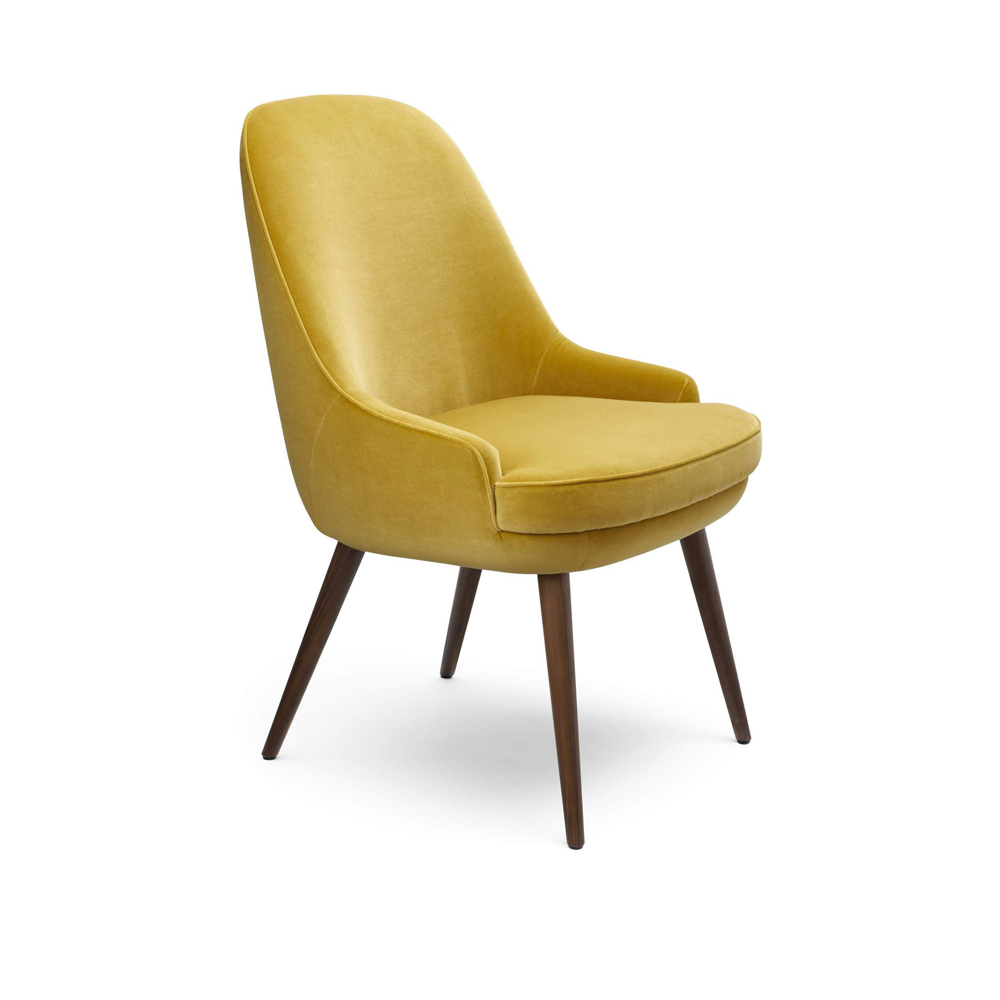 Walter Knoll - 375 Chair 1375, Oak White Pigmented, Fabric Cat. 32 Harald 2 242 Mineral, Standard Piping, Synthetic Glides - Spisestoler - Walter Knoll Team - Grå - Metall/Tre