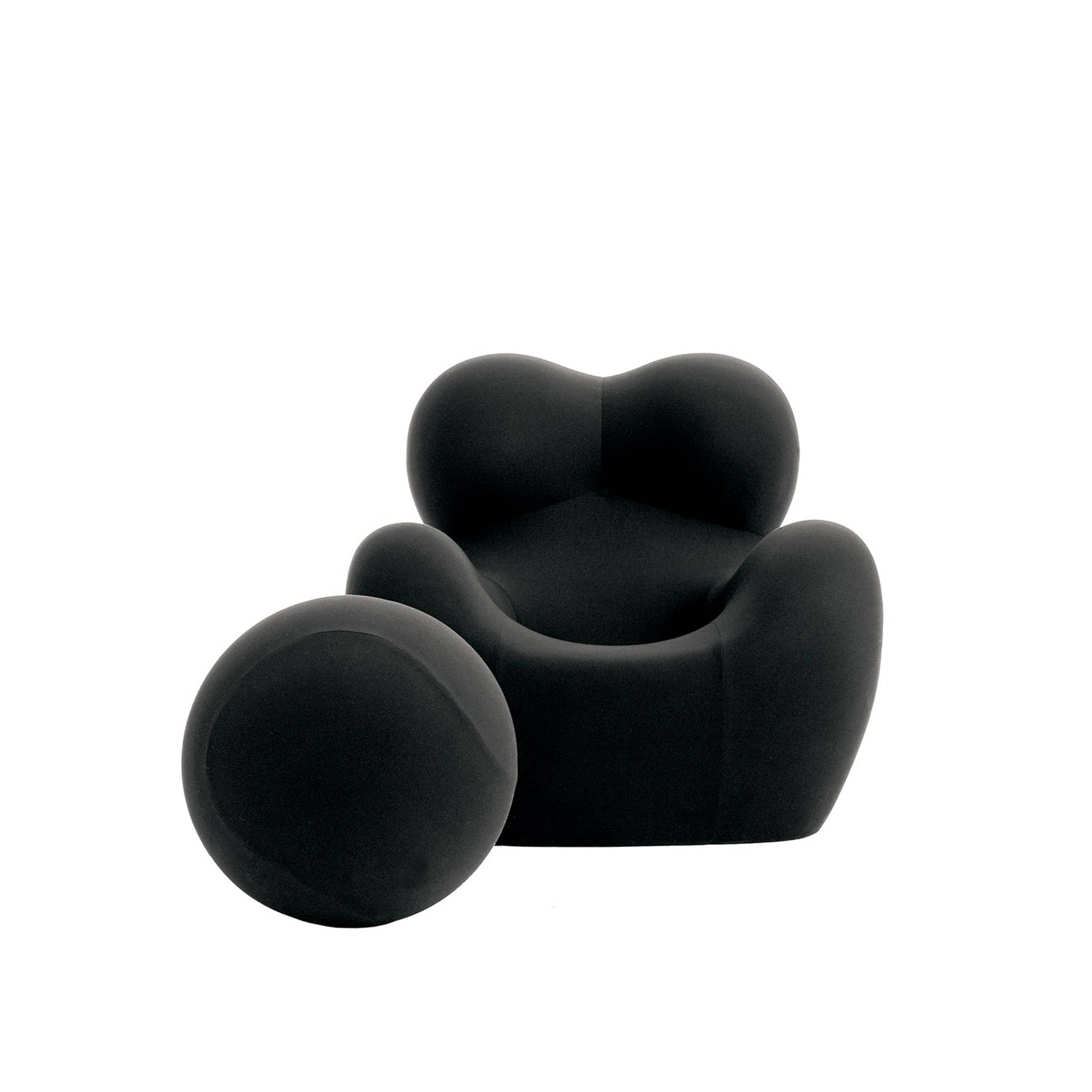 B&B Italia - Serie Up 2000 UP 5_6, Tyg: Kat. Lora - Lora - 150 - Fåtöljer - Gaetano Pesce - Svart - Läder/Naturmaterial/Metall/Skum