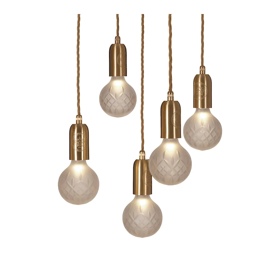Crystal Bulb Chandelier 5 Piece