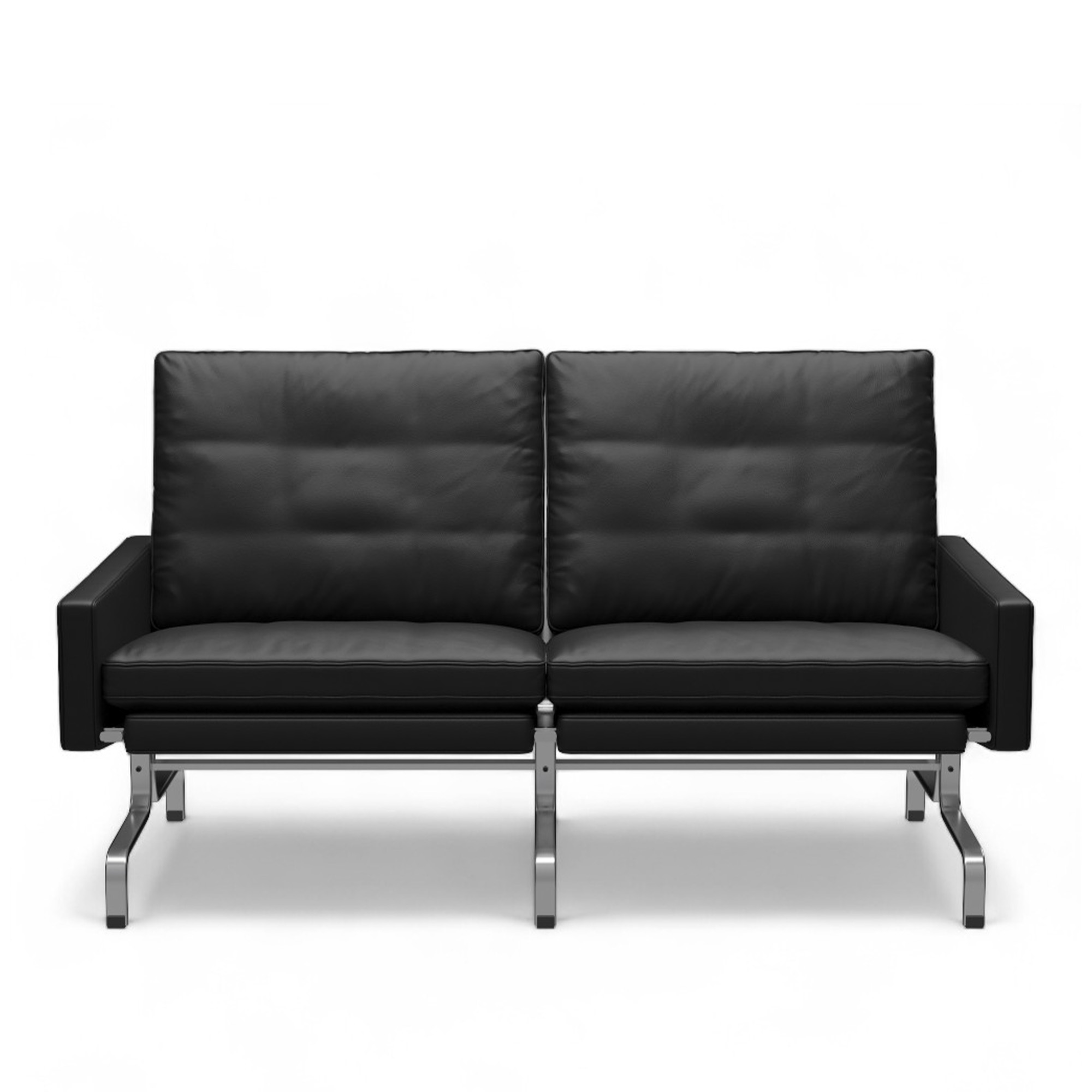 Fritz Hansen - PK31 2-sits, Läder, Grace Black - Soffor - Poul Kjærholm - Svart | Möbler - Soffor Och Dagbäddar - Soffor | Möbelexperten