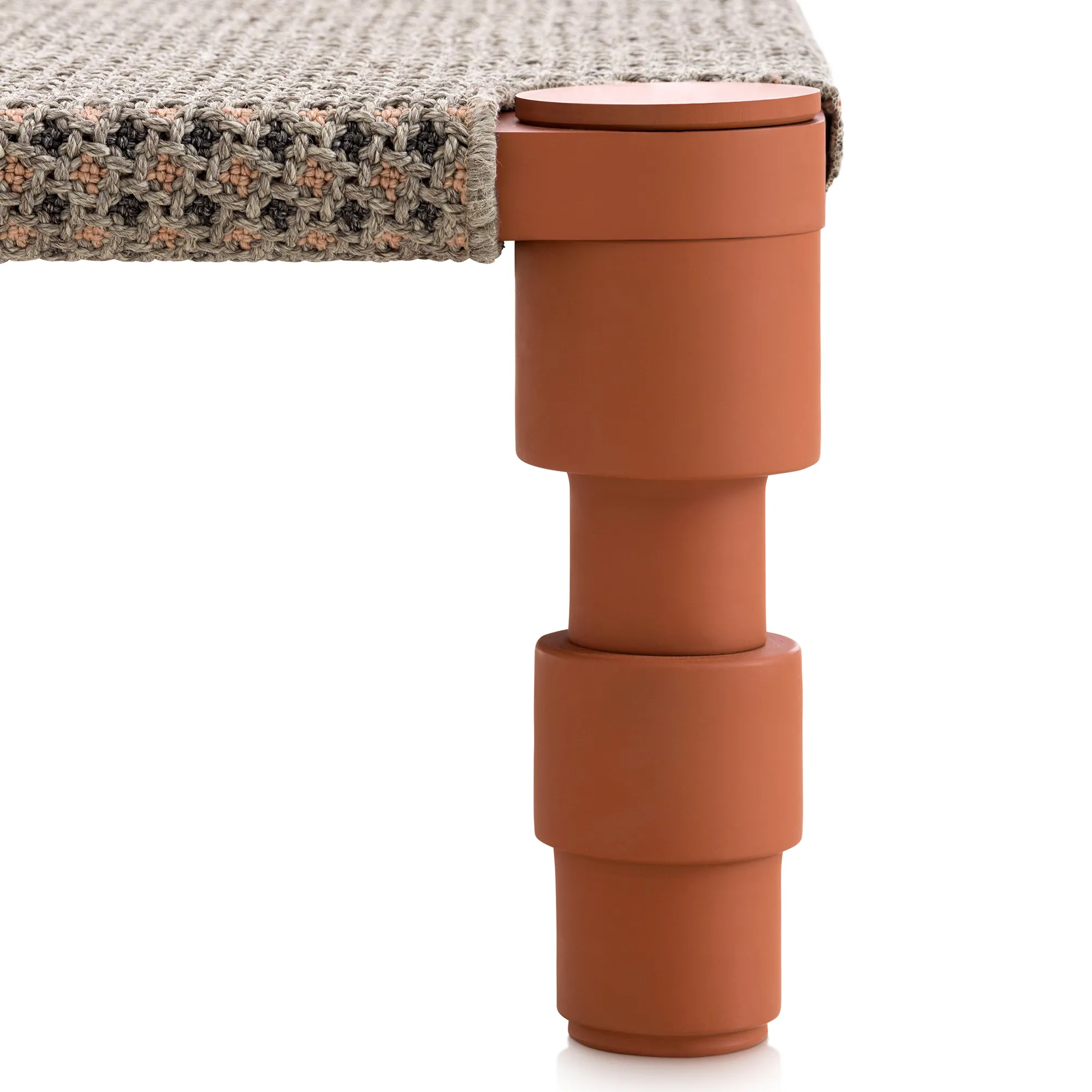 Garden Layers Single Indian Bed - Gofre Terracotta