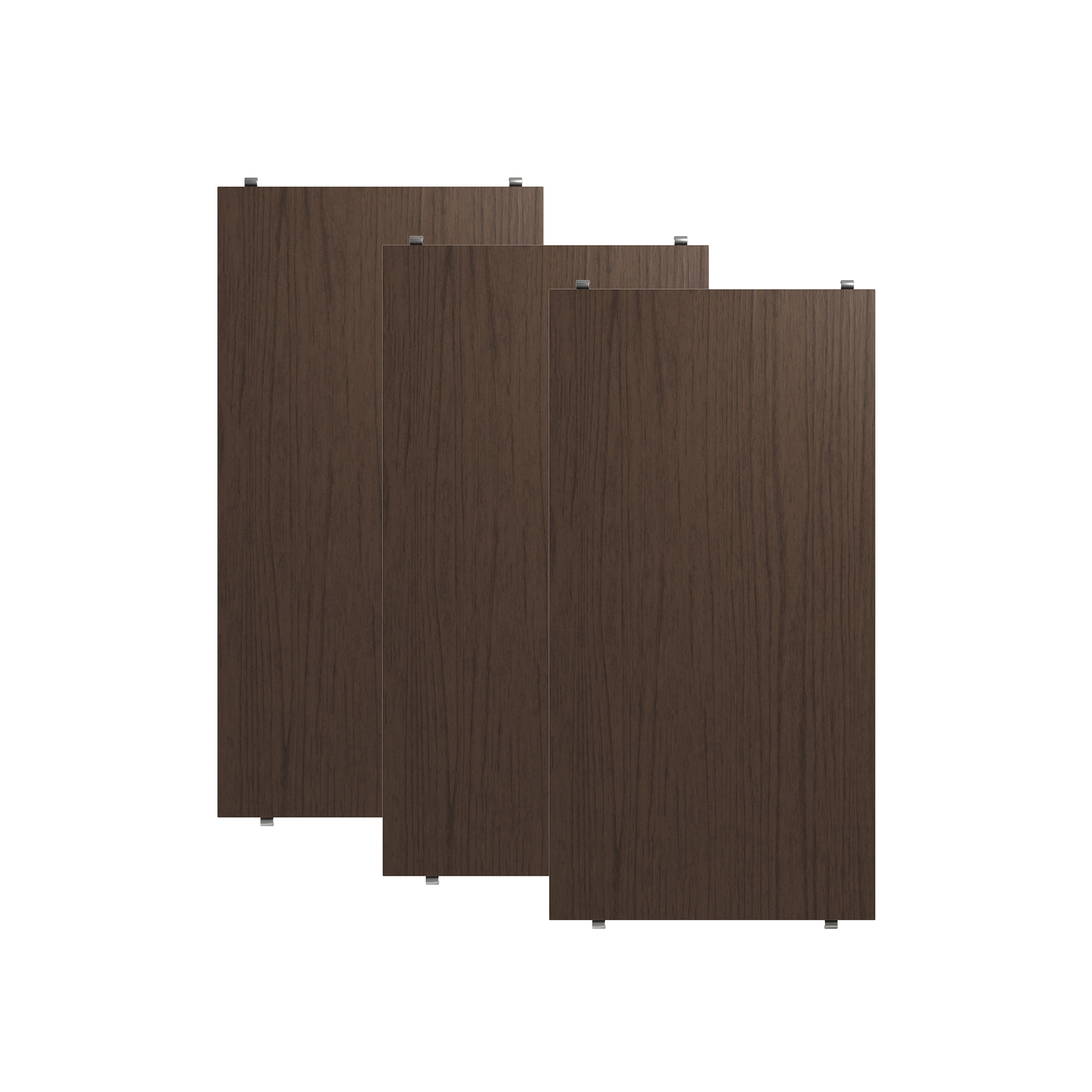 string - hyllplan 58 x 30 cm 3-pack mörk ek - hyllor & hyllsystem - träfärgad - trä