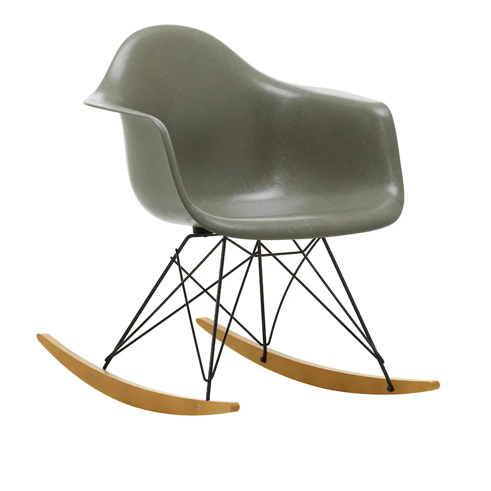 Eames Fiberglass Armchair RAR gungstol Basic Dark/Golden Maple