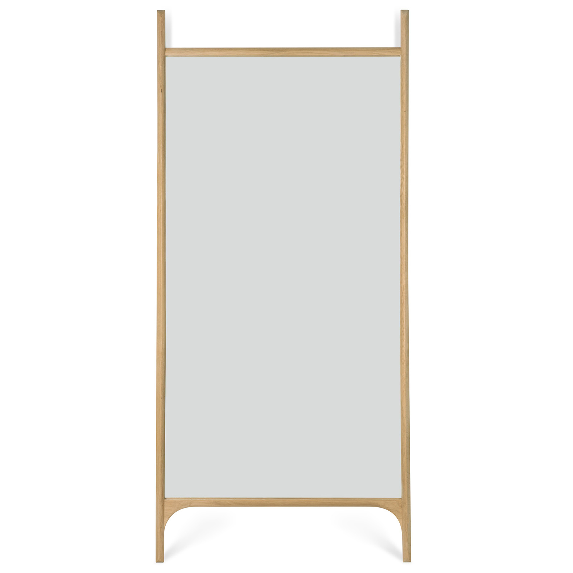 Ethnicraft - PI Floor Mirror - Oak Frame - Rectangular 80 x 200 cm - Golvspeglar - Alain Van Havre - Träfärgad - Glas | Inredning - Speglar - Golvspeglar | Möbelexperten