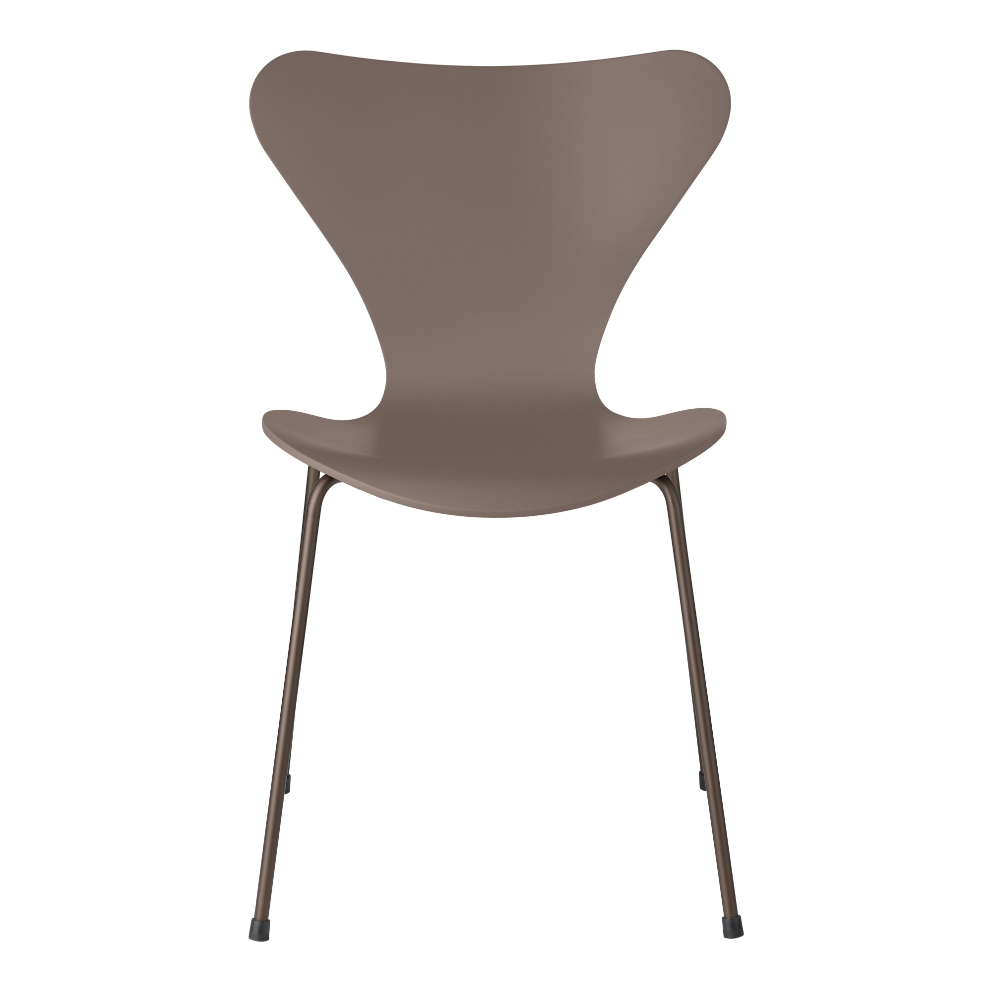 Fritz Hansen - Sjuan 3107 Deep Clay Lackad/Brown Bronze - Matstolar - designer_arne_jacobsen - Metall/Trä