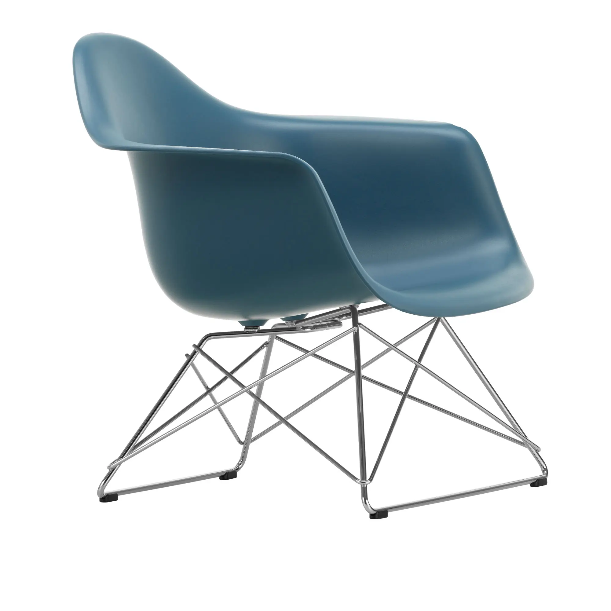 Eames RE Plastic Armchair LAR fåtölj Chrome