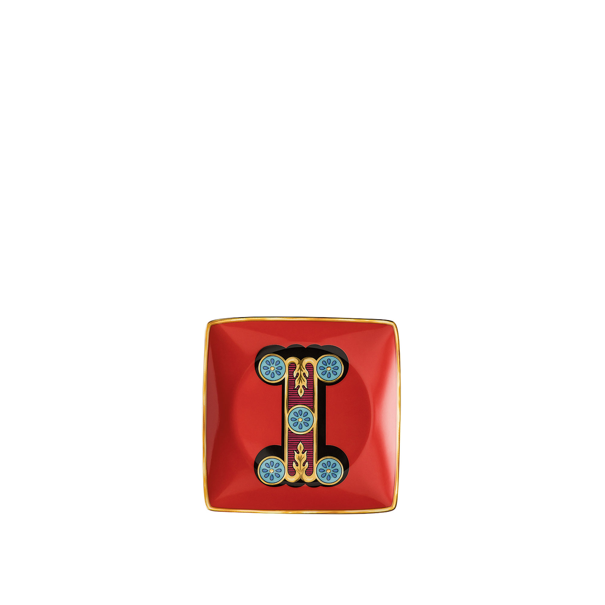 Versace - Alphabet Plate I - 12 cm - Uppläggningsfat - Flerfärgad