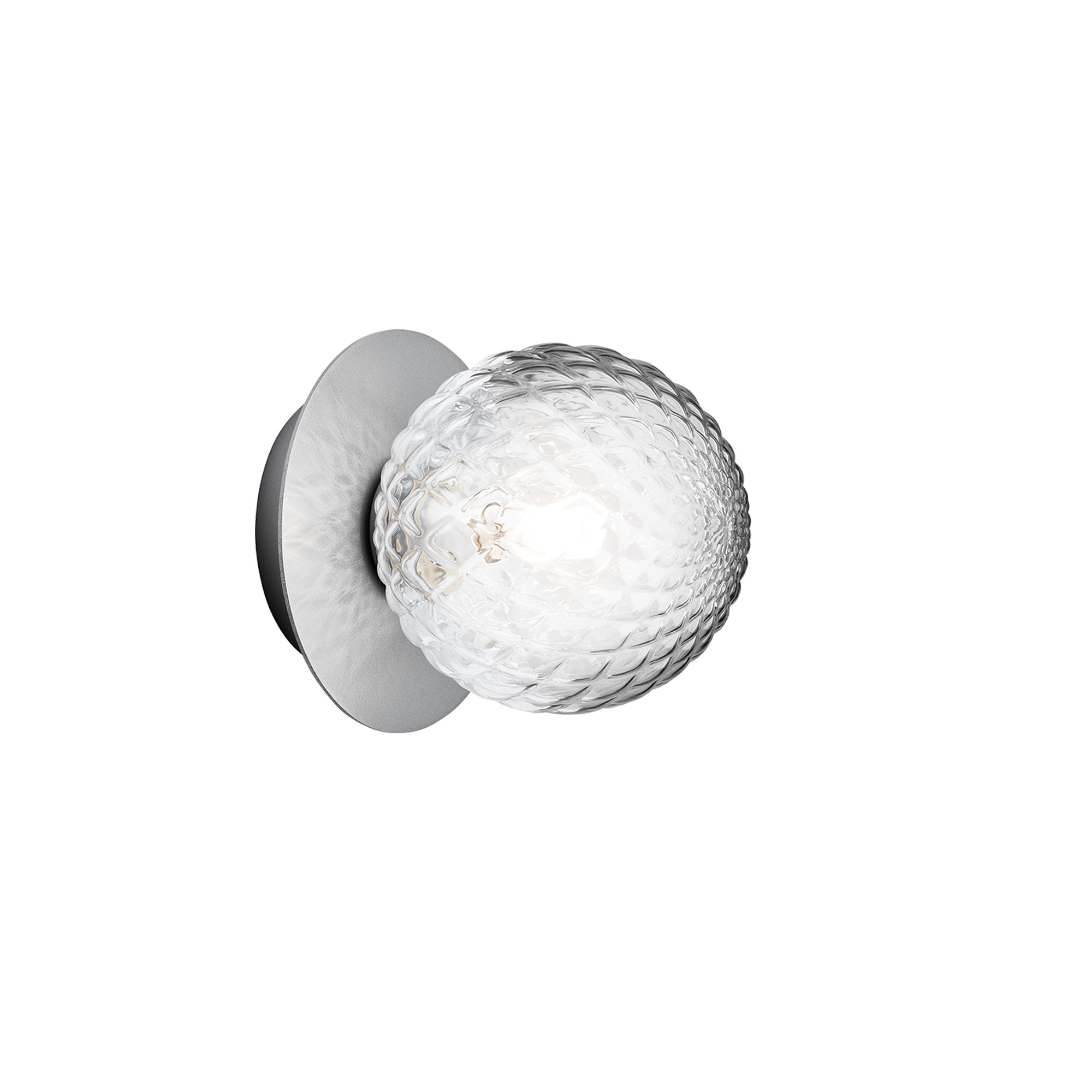 Nuura - Liila 1 wall lamp silver/optic clear - Vägglampor - Sofie Refer - Silver - Glas/Metall
