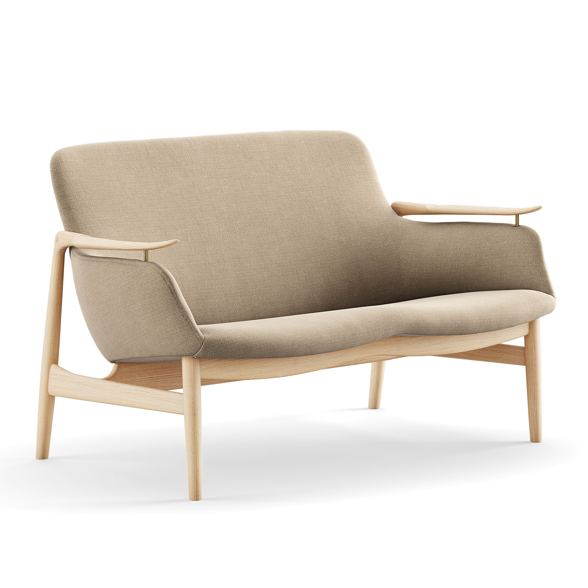 House of Finn Juhl - 53 Sofa, Clear oiled oak, Cat. 4 Vidar 222 - Soffor - Finn Juhl - Beige,Träfärgad | Möbler - Soffor Och Dagbäddar - Soffor | Möbelexperten