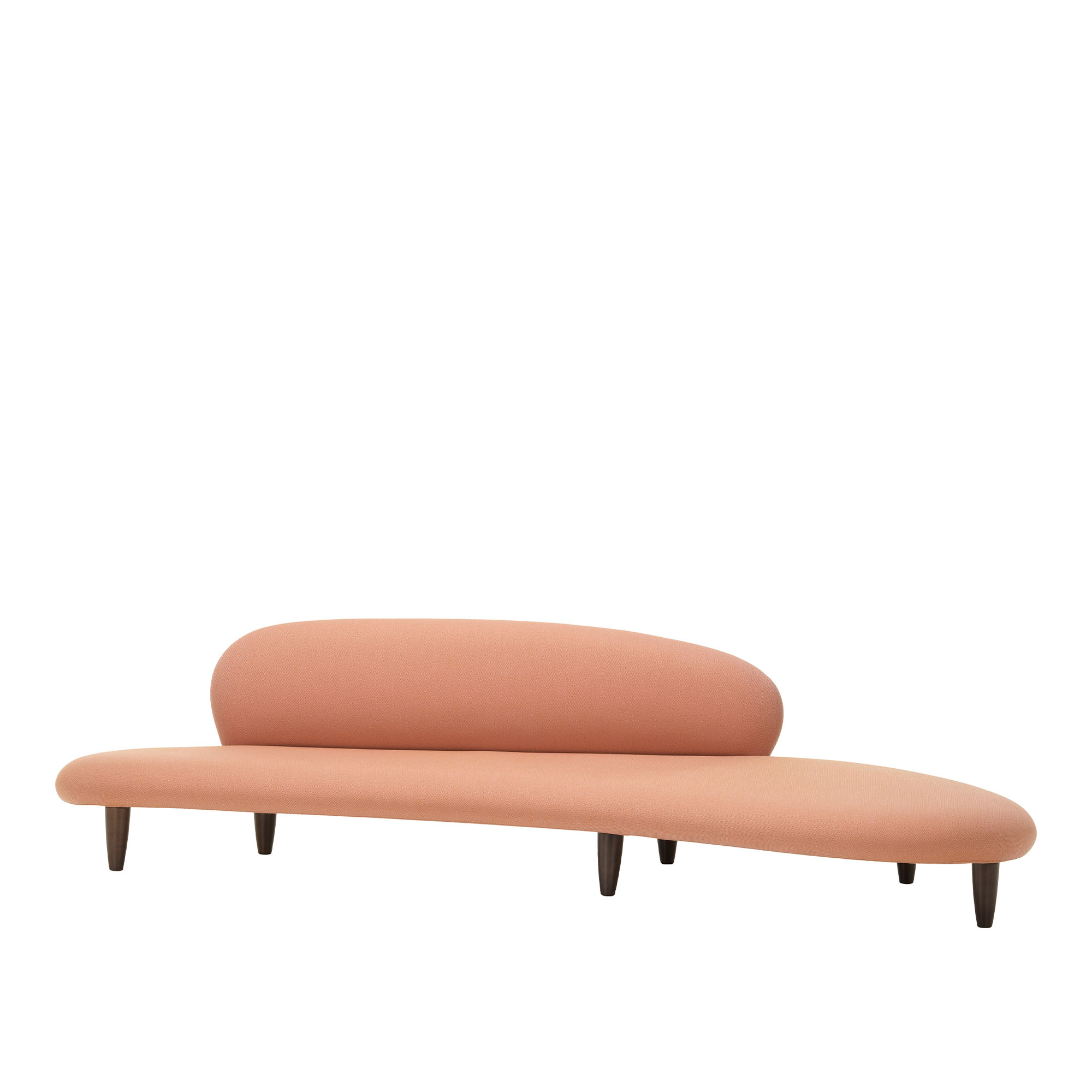 Vitra - Freeform Sofa, Pale Rose Cognac, Valnötsbetsad lönn - Soffor - Isamu Noguchi - Rosa | Möbler - Soffor Och Dagbäddar - Soffor | Möbelexperten