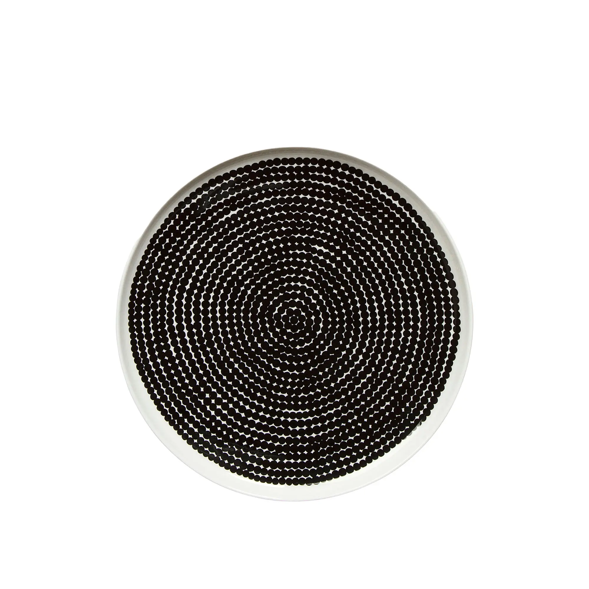 Räsymatto tallerken 25 cm white, black