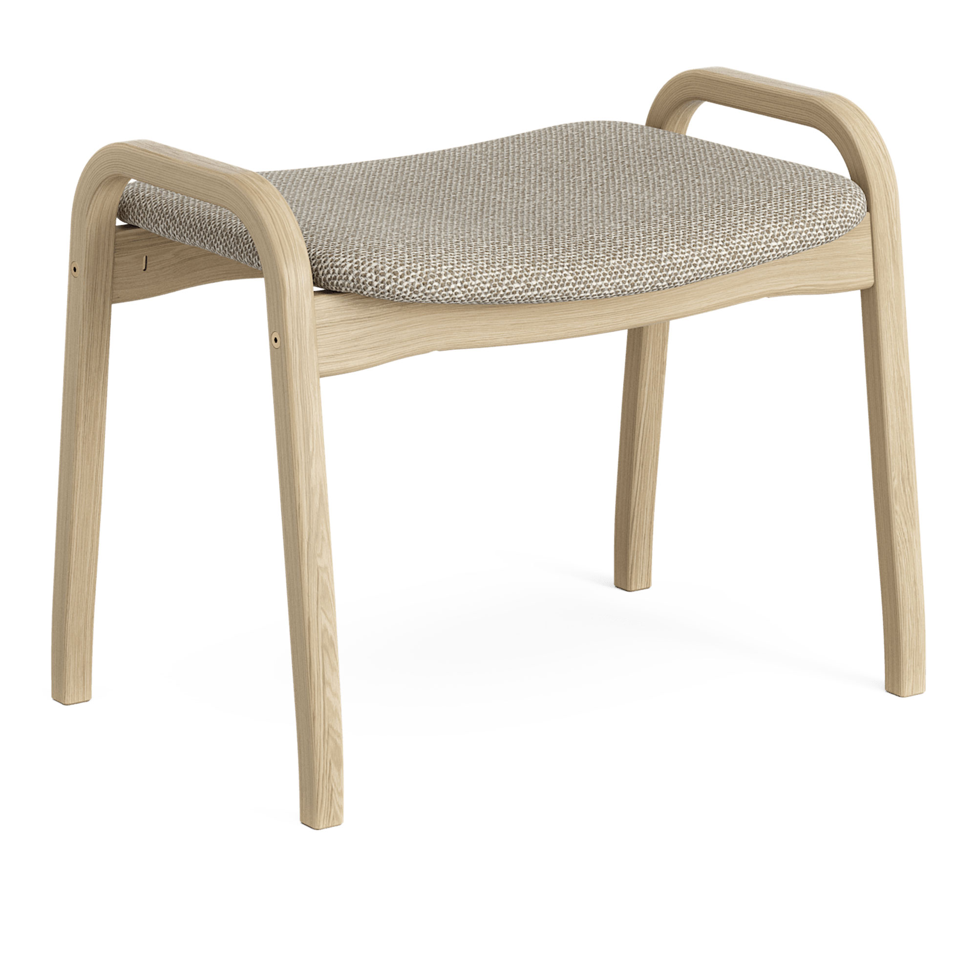 Swedese - Lamino fotpall naturlackad ek/tyg sahco safire 0004 beige - Fotpallar - Yngve Ekstr&ouml;m - Beige - Tr&auml;/Textilmaterial
