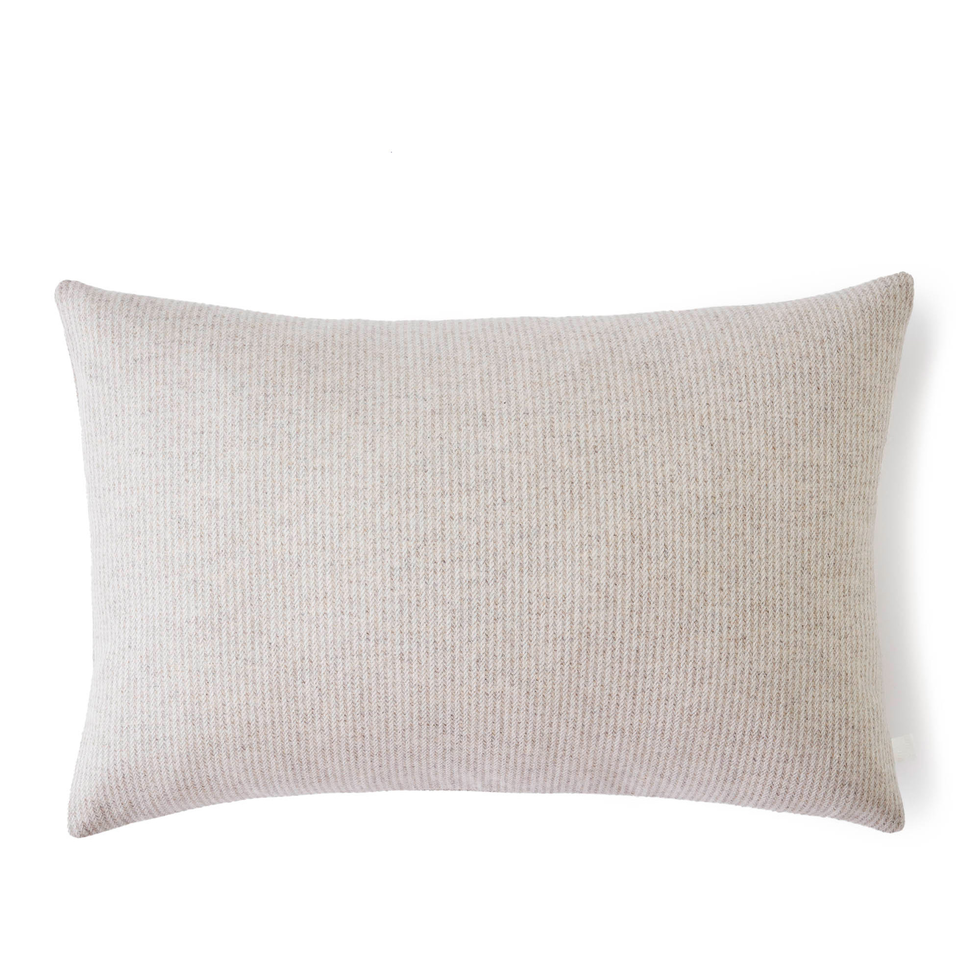 NO GA - NO GA Wool Stripe Cushion 60 x 40 cm - Barzio Light Beige - Prydnadskuddar & kuddfodral - NO GA Studio - Vit