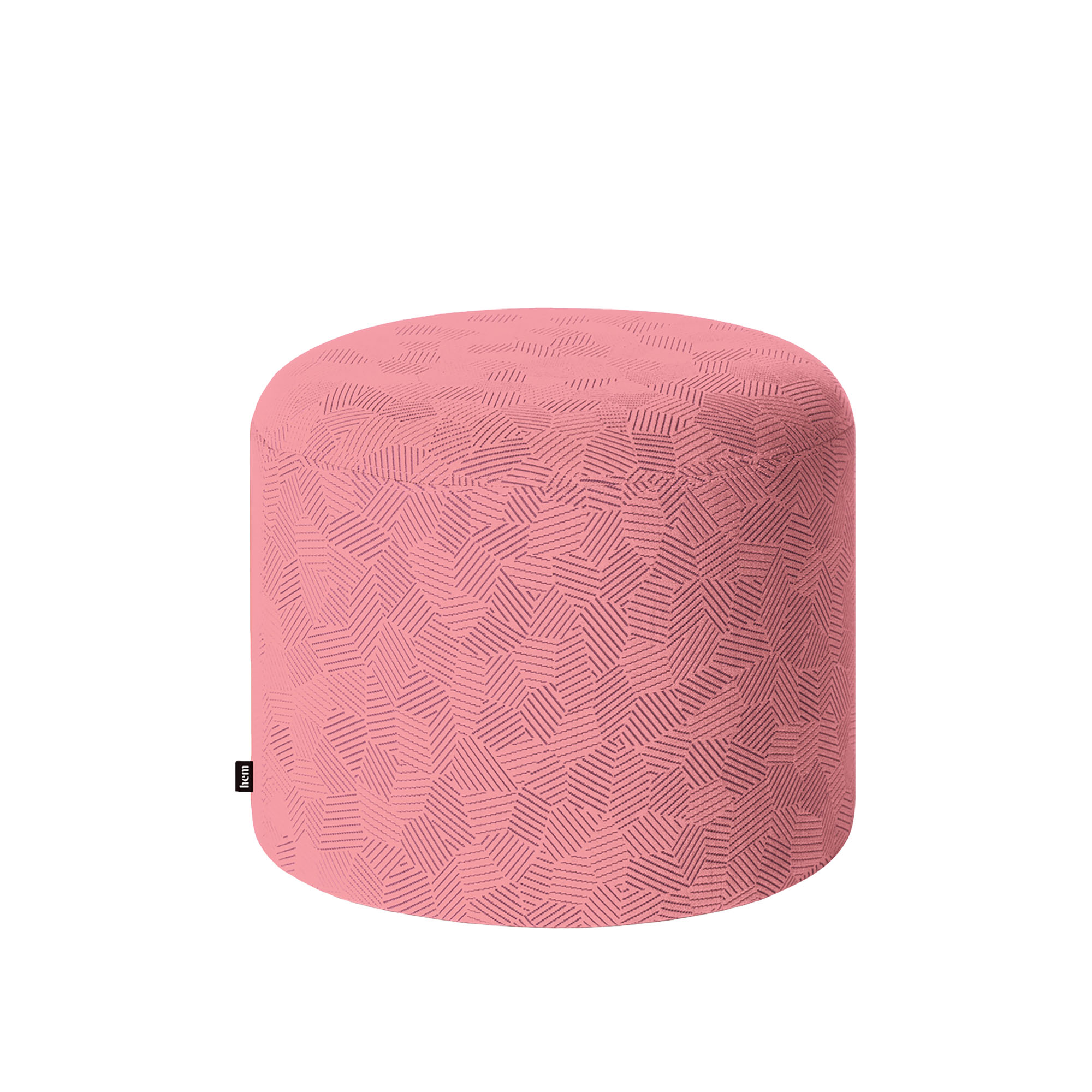 HEM - Bon Pouf Round - Blossom - Sittpuffar - Sabine Marcelis - Rosa - Trä/Syntetiskt/Skum/Ull