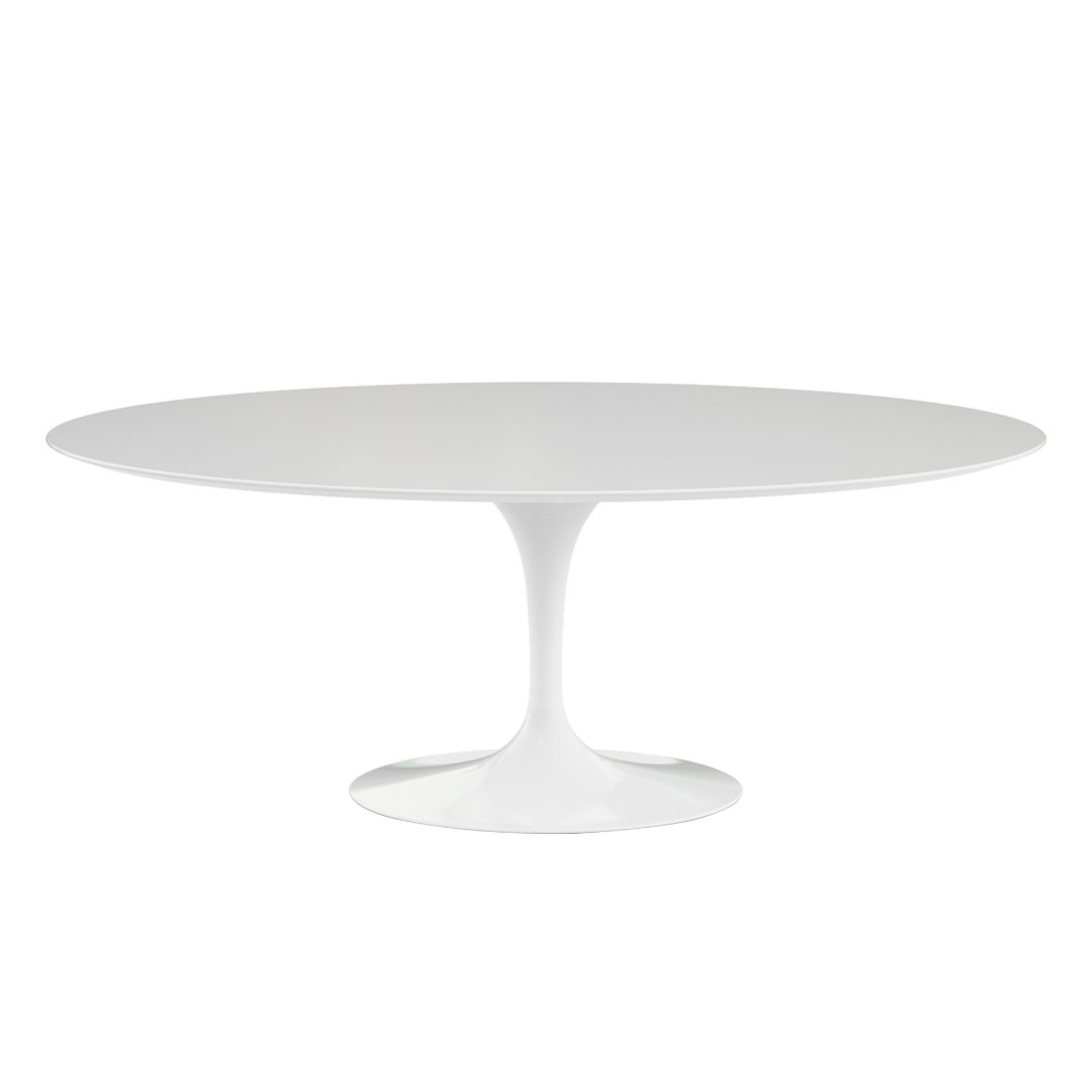 Knoll - Saarinen Oval Table For Outdoor, Oval, 198 x 121 cm, Vitt underrede - Matbord utomhus - Eero Saarinen - Vit - Metall/Sten | Utemöbler - Utebord - Matbord Utomhus | Möbelexperten