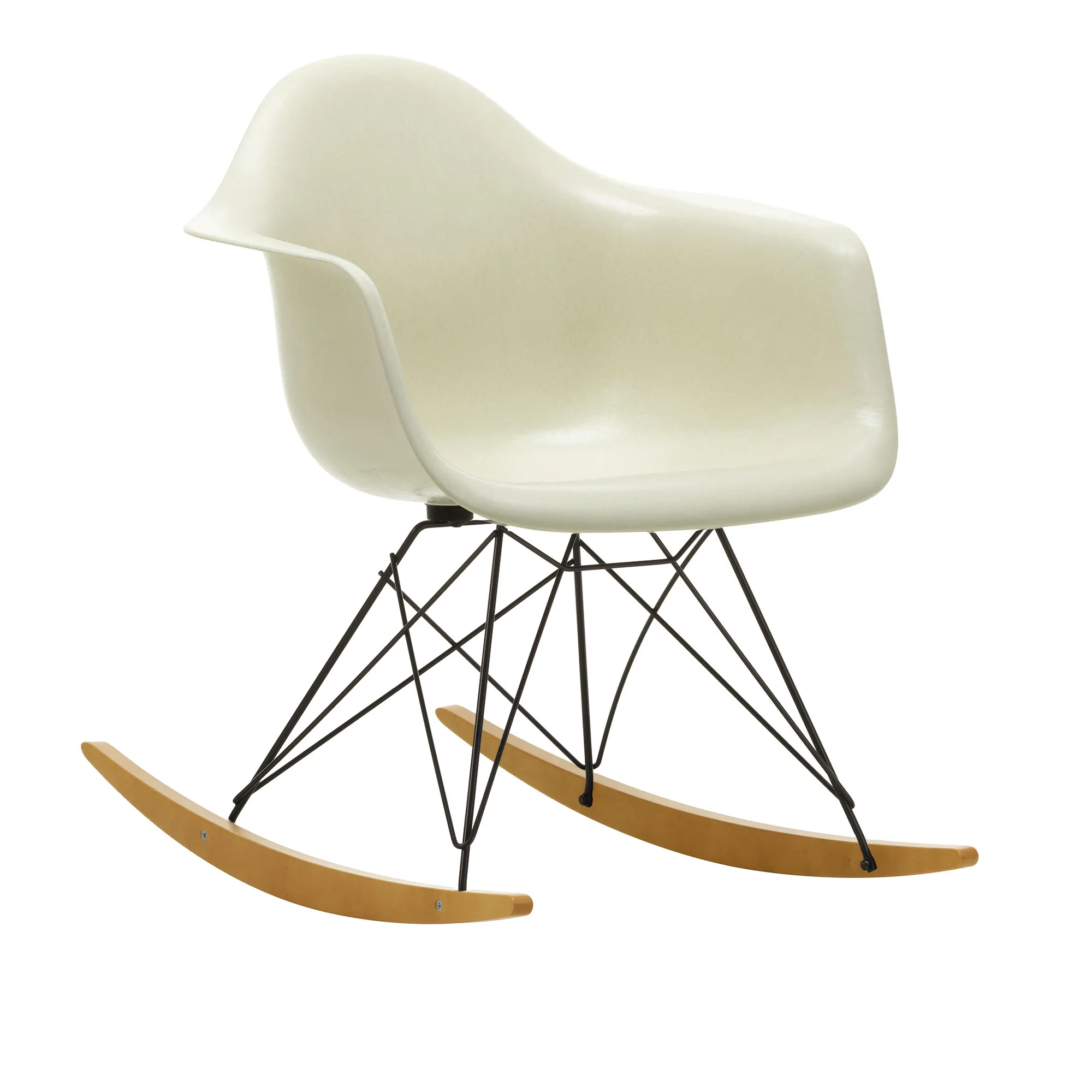 Eames Fiberglass Armchair RAR gungstol Basic Dark/Golden Maple
