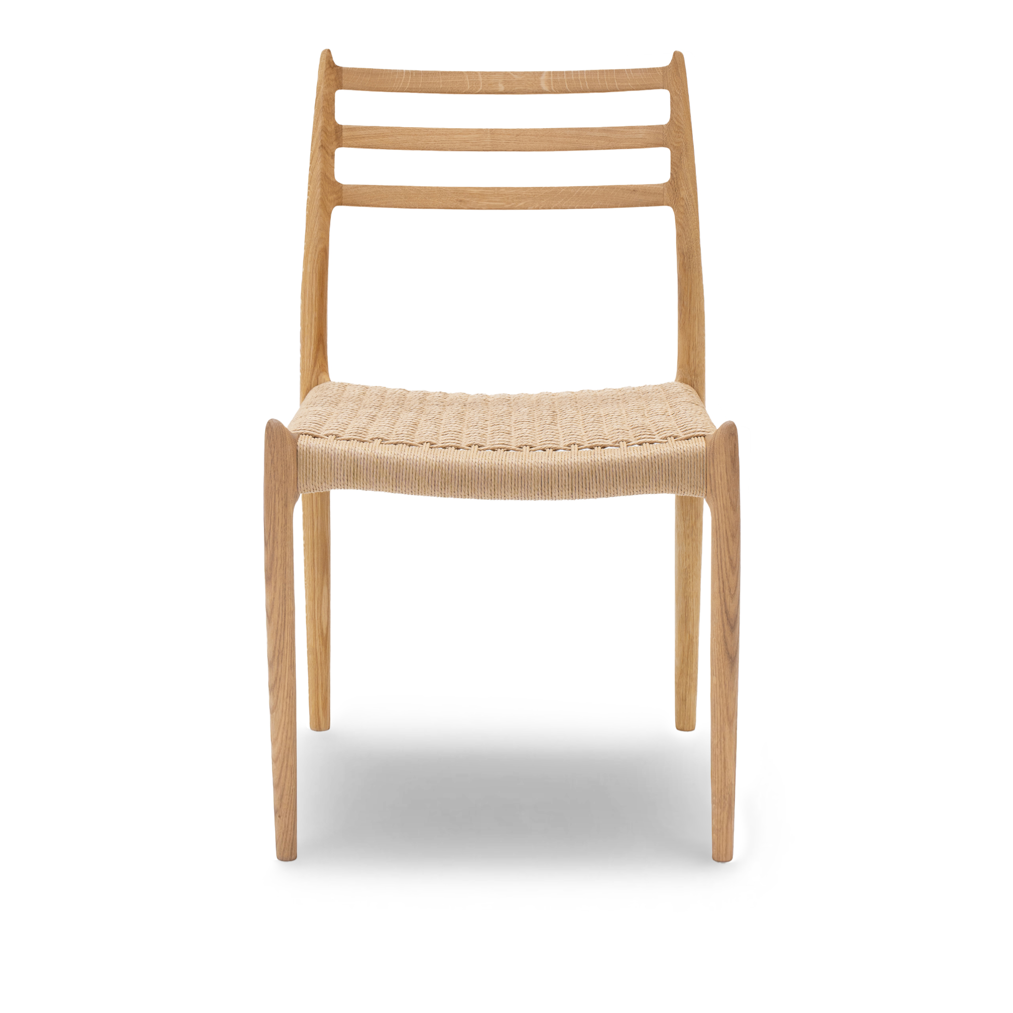 J.L. M&oslash;ller - Model 78 dining chair Oak, Oil, Natural Rope - Matstolar - Niels Otto M&oslash;ller - Beige - Papper/Tr&auml;