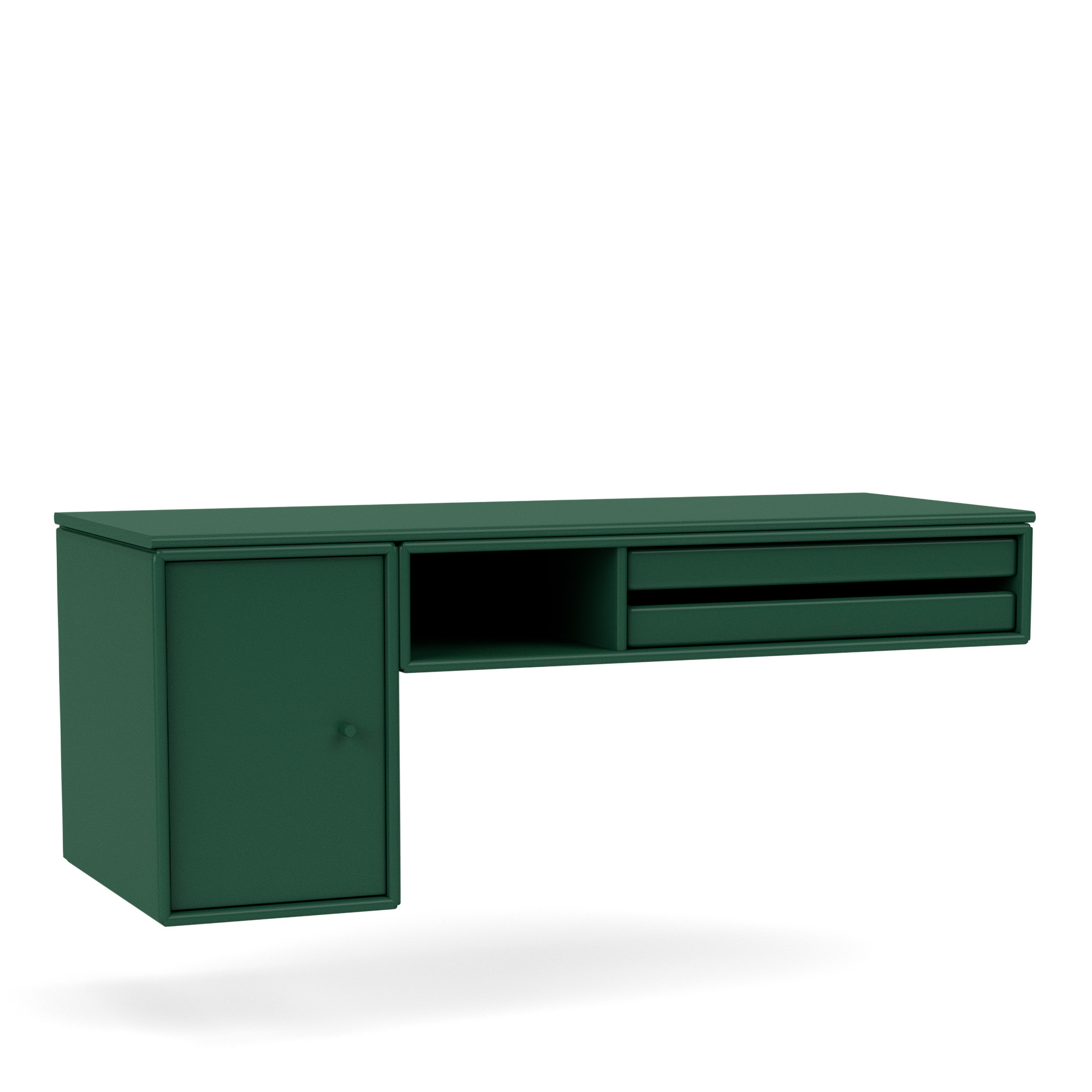 montana - bureau work desk 136-pine 04 suspension rails - skrivbord - peter j. lassen - grön - trä