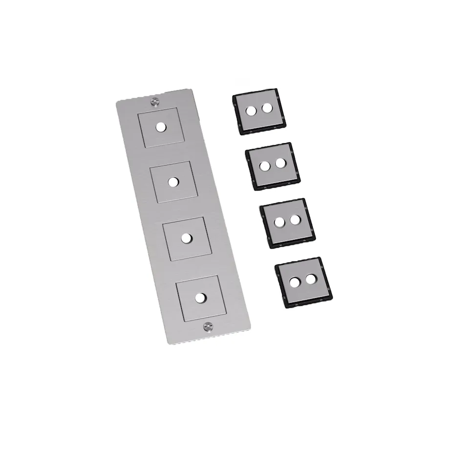 4G Wall Plate Vertical With Infills